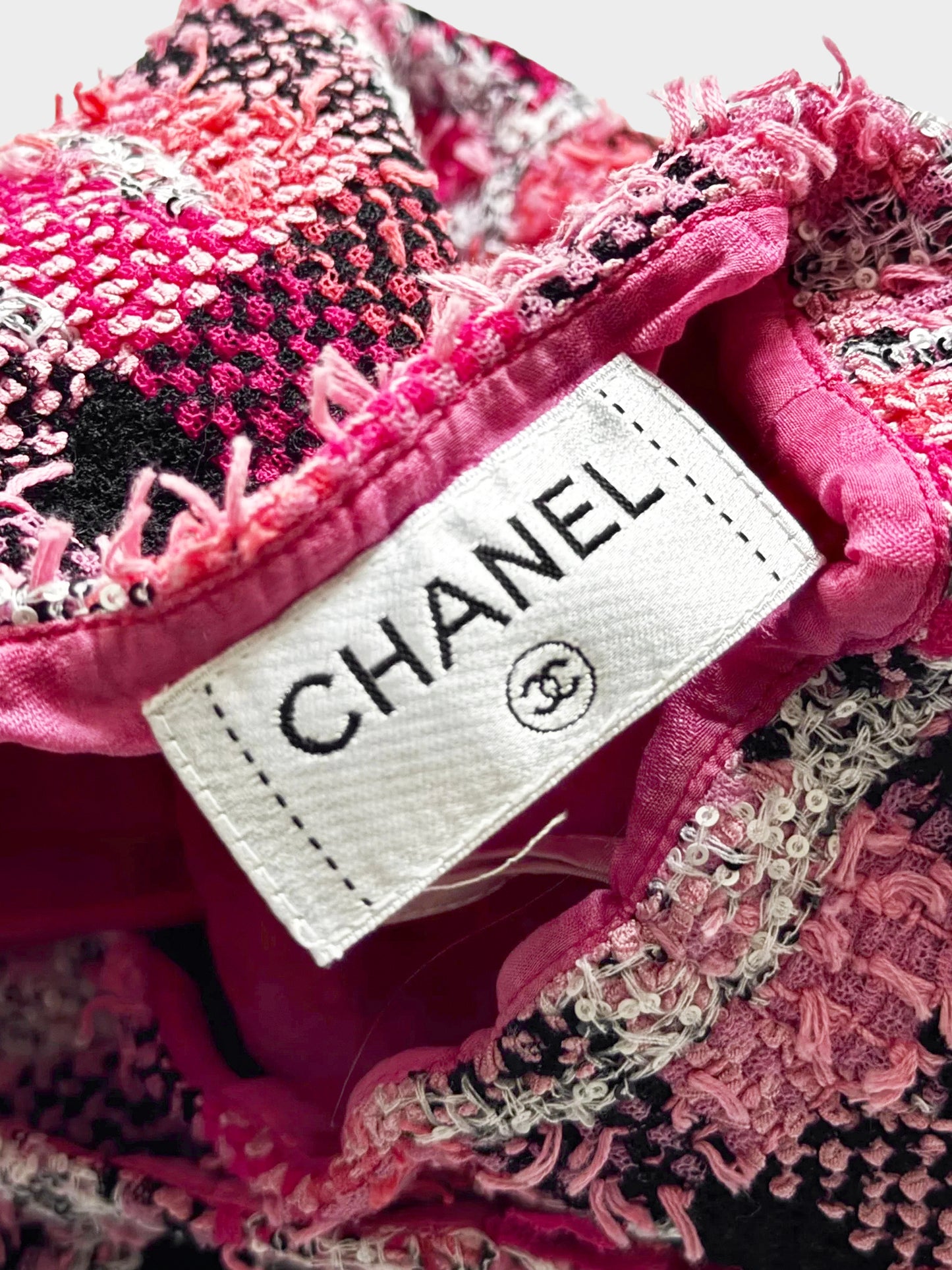 Chanel Cruise 2022 Sequined Logo Boucle Sample Mini Skirt