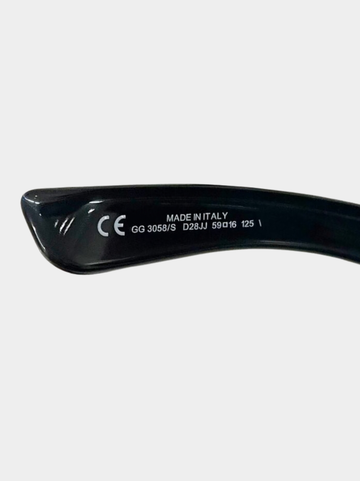 Gucci 2000s Black Frame Heart Crest Sunglasses