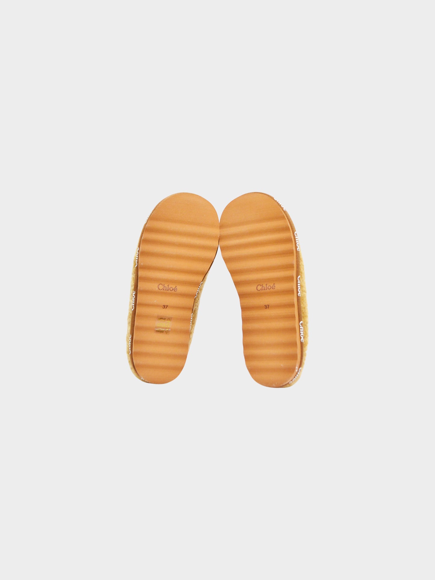 Chloé 2021 Brown Shearling Woody Slippers