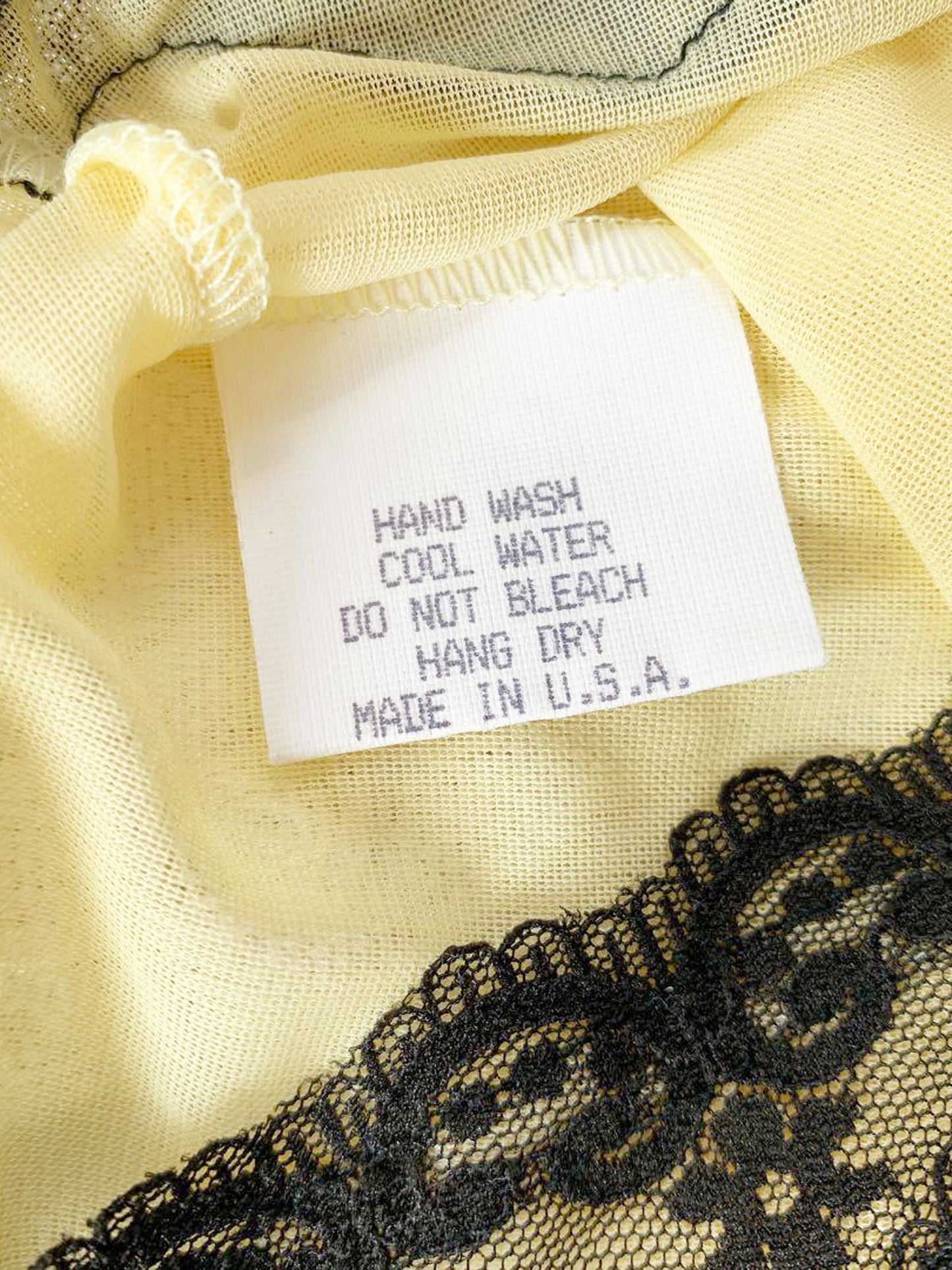 Valentino 2000s Black and Yellow Lace Lingerie Top