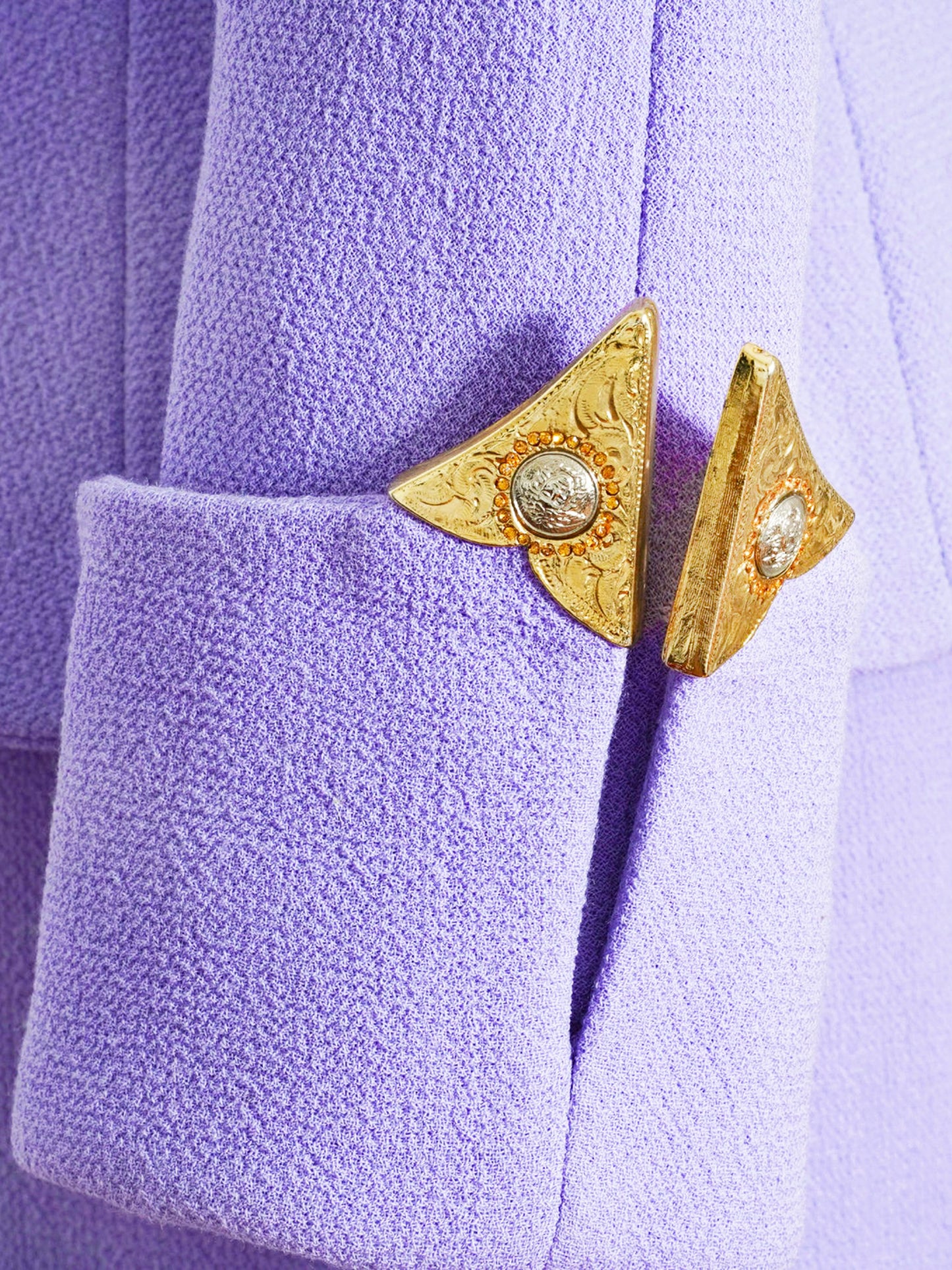 Gianni Versace FW 1992 Lilac Virgin Wool Jacket and Skirt Set