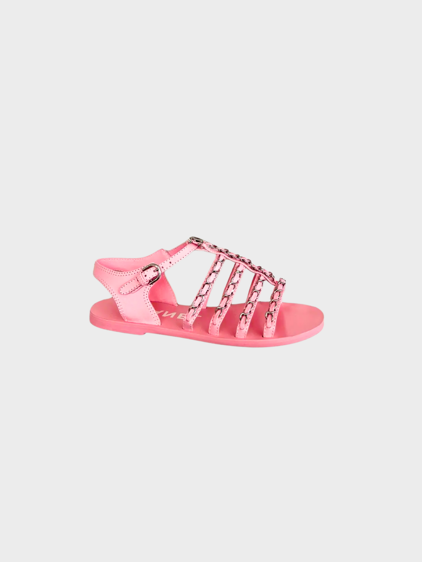 Chanel 2000s Pink Leather Gladiator Sandals