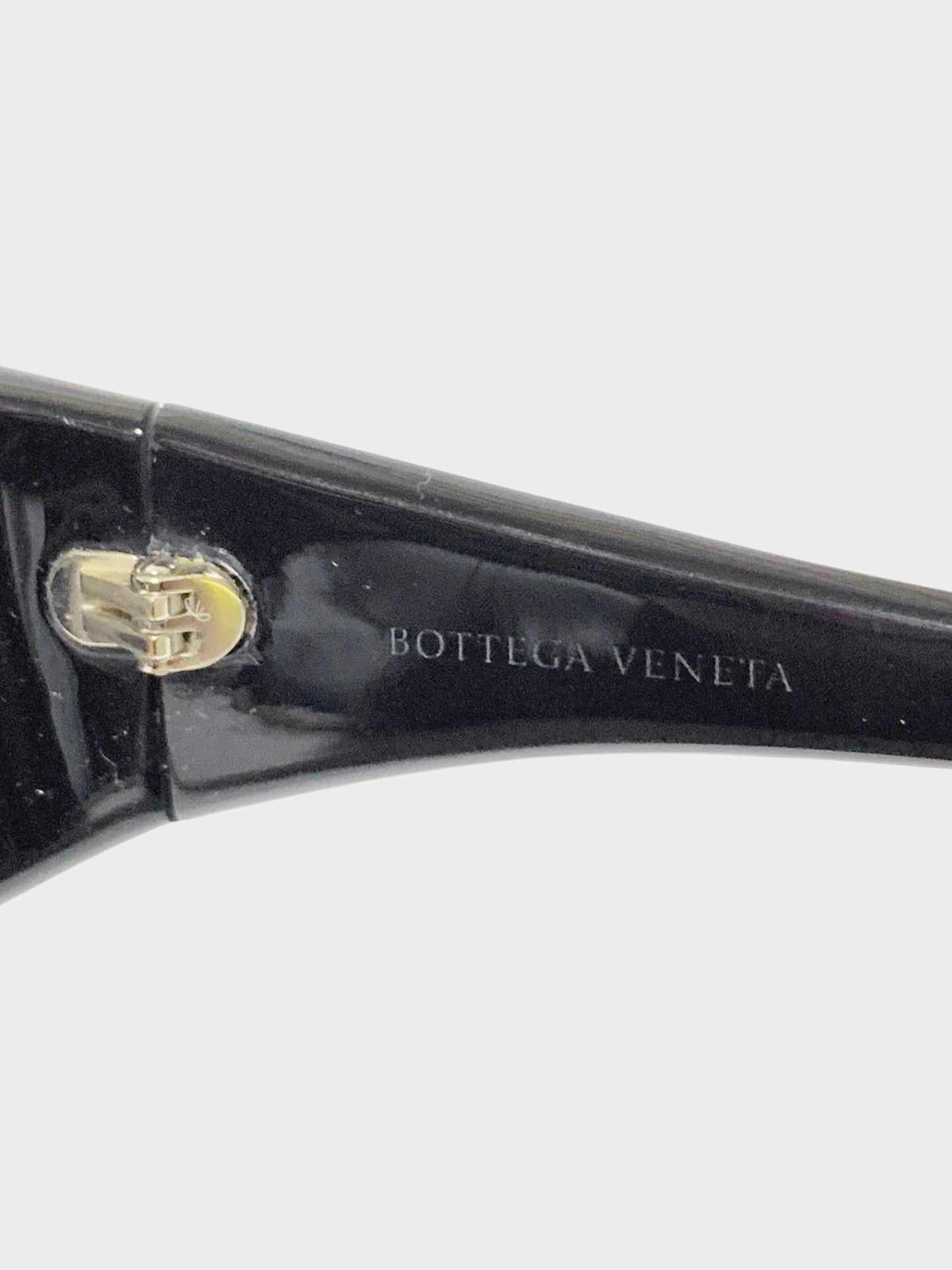 Bottega Veneta 2010s Black Acetate Sunglasses
