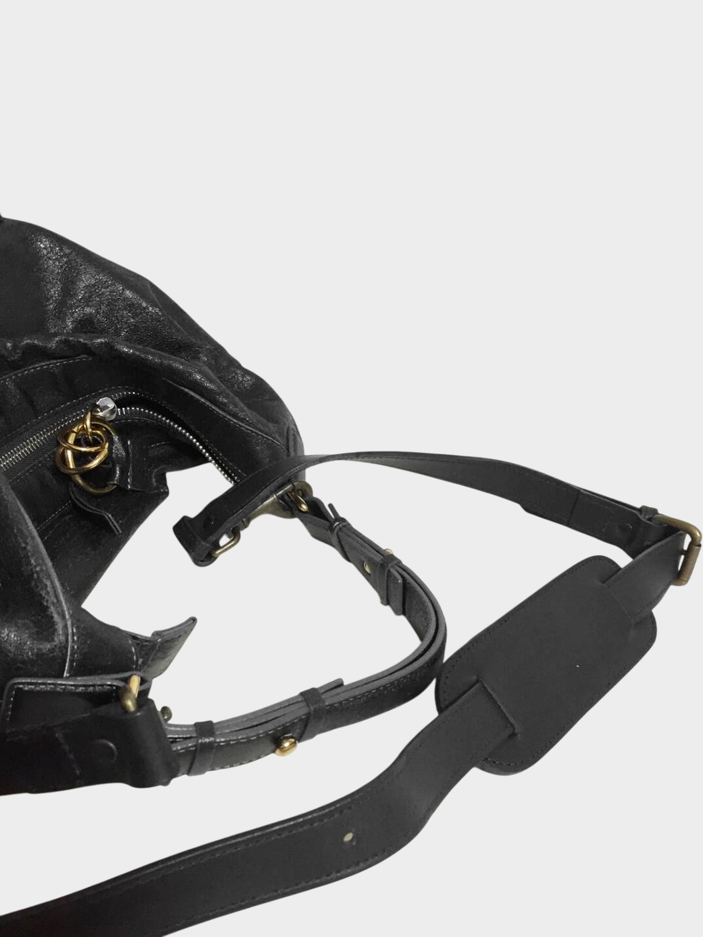 Chloé Early 2010s Black Leather Hobo Bag