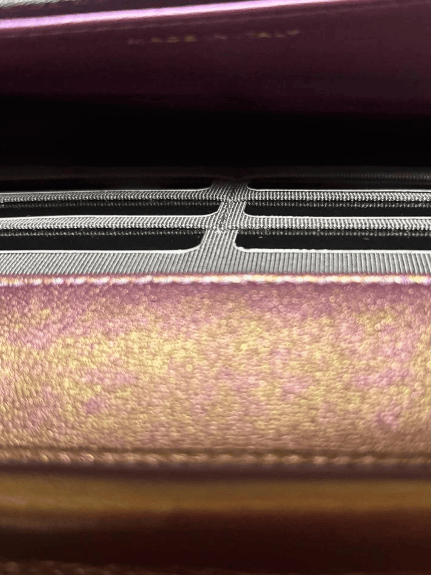 Chanel 2020 Iridescent Purple Quilted Lambskin Leather Mini WOC Clutch Bag
