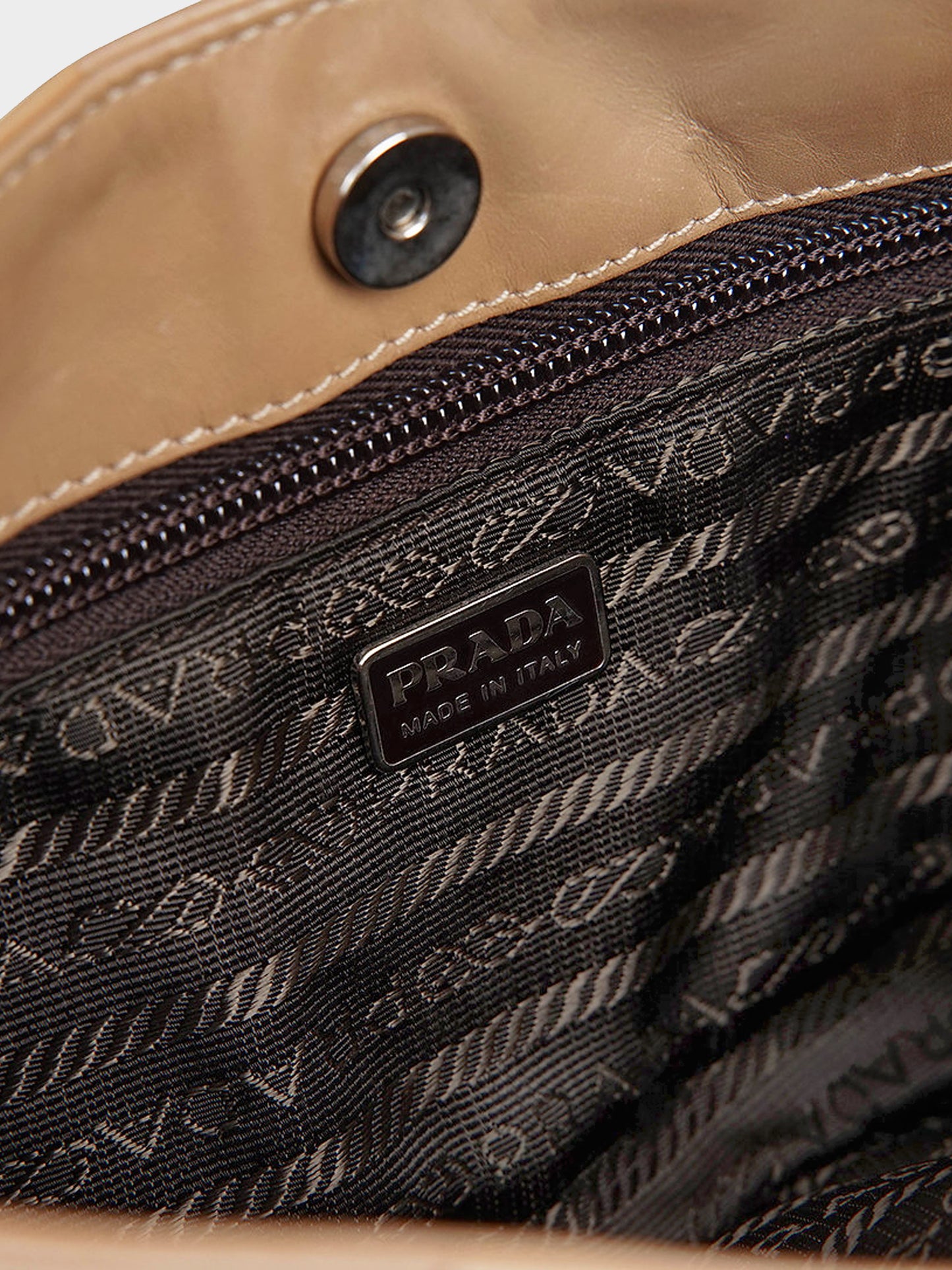 Prada SS 2000 Beige Perforated Leather Handbag