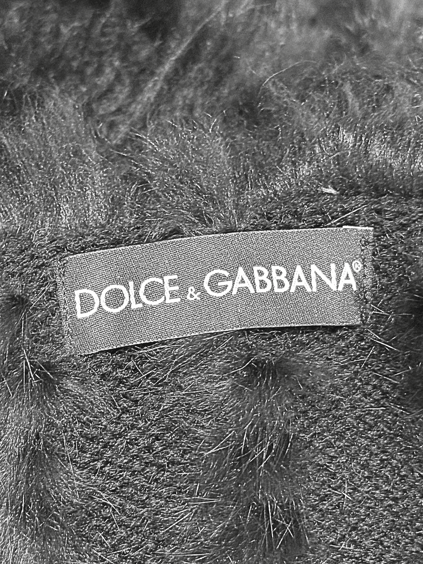 Dolce and Gabbana 2000s Black Fur Trim Cardigan Top