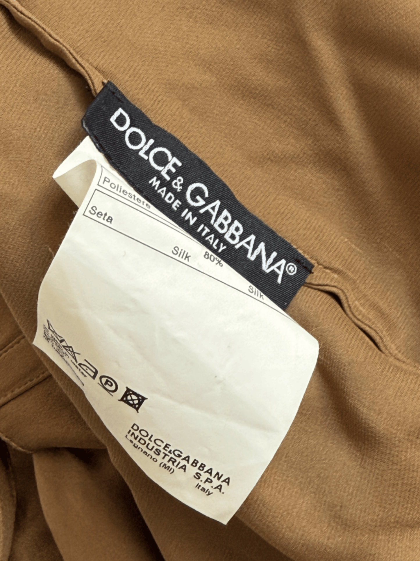 Dolce and Gabbana 2000s Brown Satin Lace Bustier