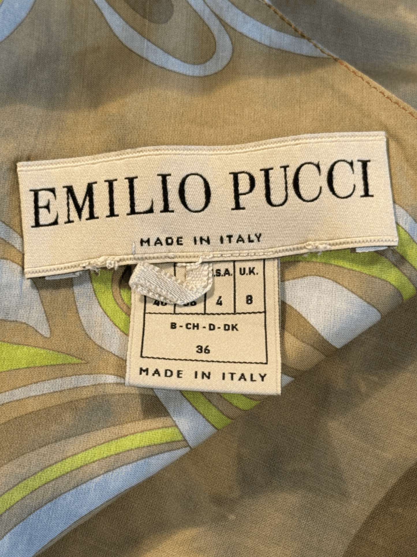 Emilio Pucci 2000s Multicoloured Graphic Halter Top