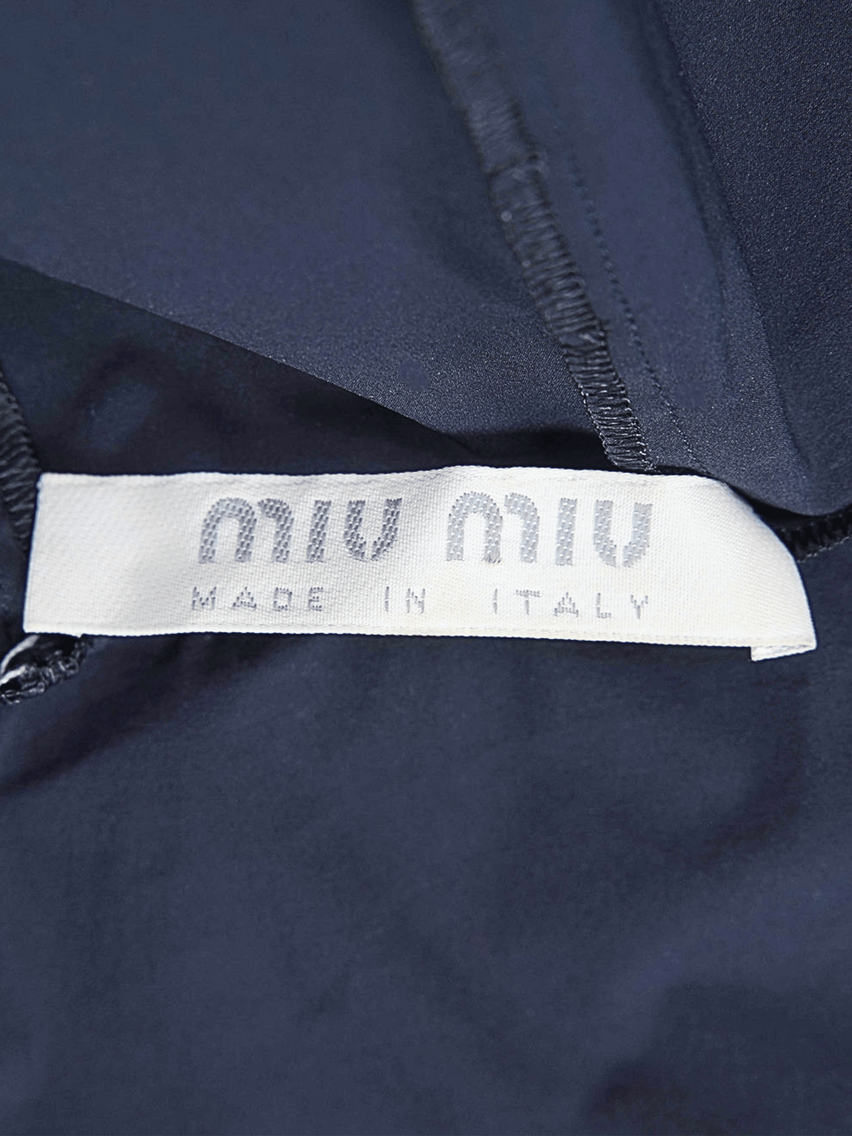 Miu Miu SS 1999 Navy Hooded Longsleeve Top