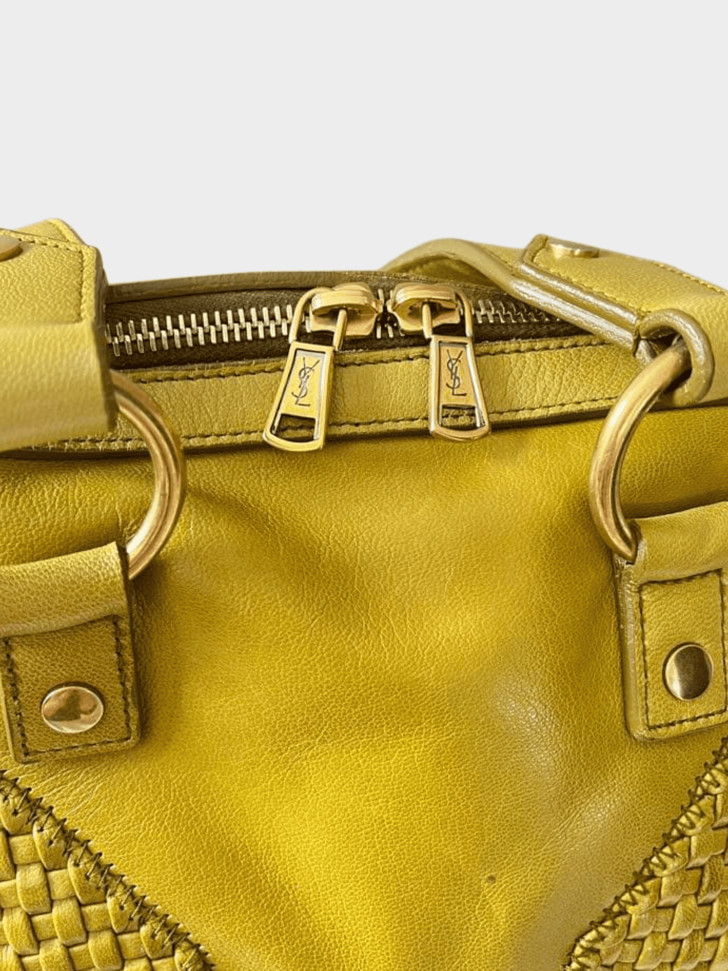 Yves Saint Laurent 2000s Chartreuse Muse Leather Bag