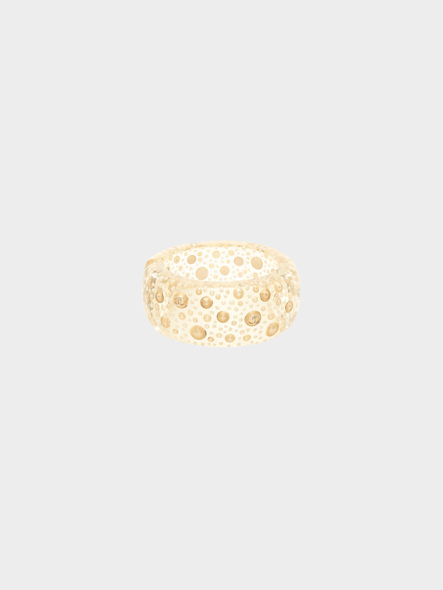 Chanel 1980s Gold CC Detailed Bangle