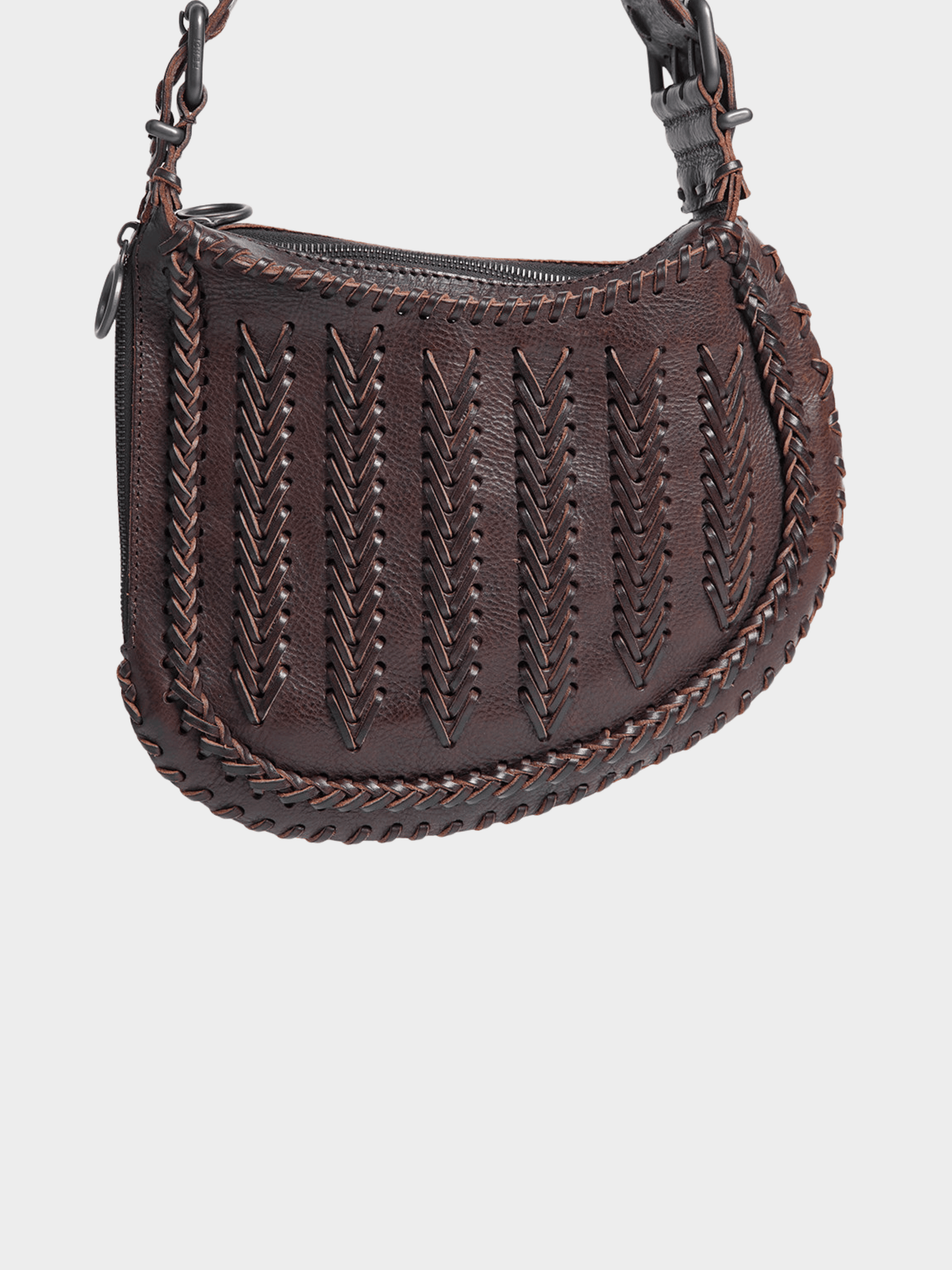 Fendi FW 2002 Brown Leather Oyster Bag