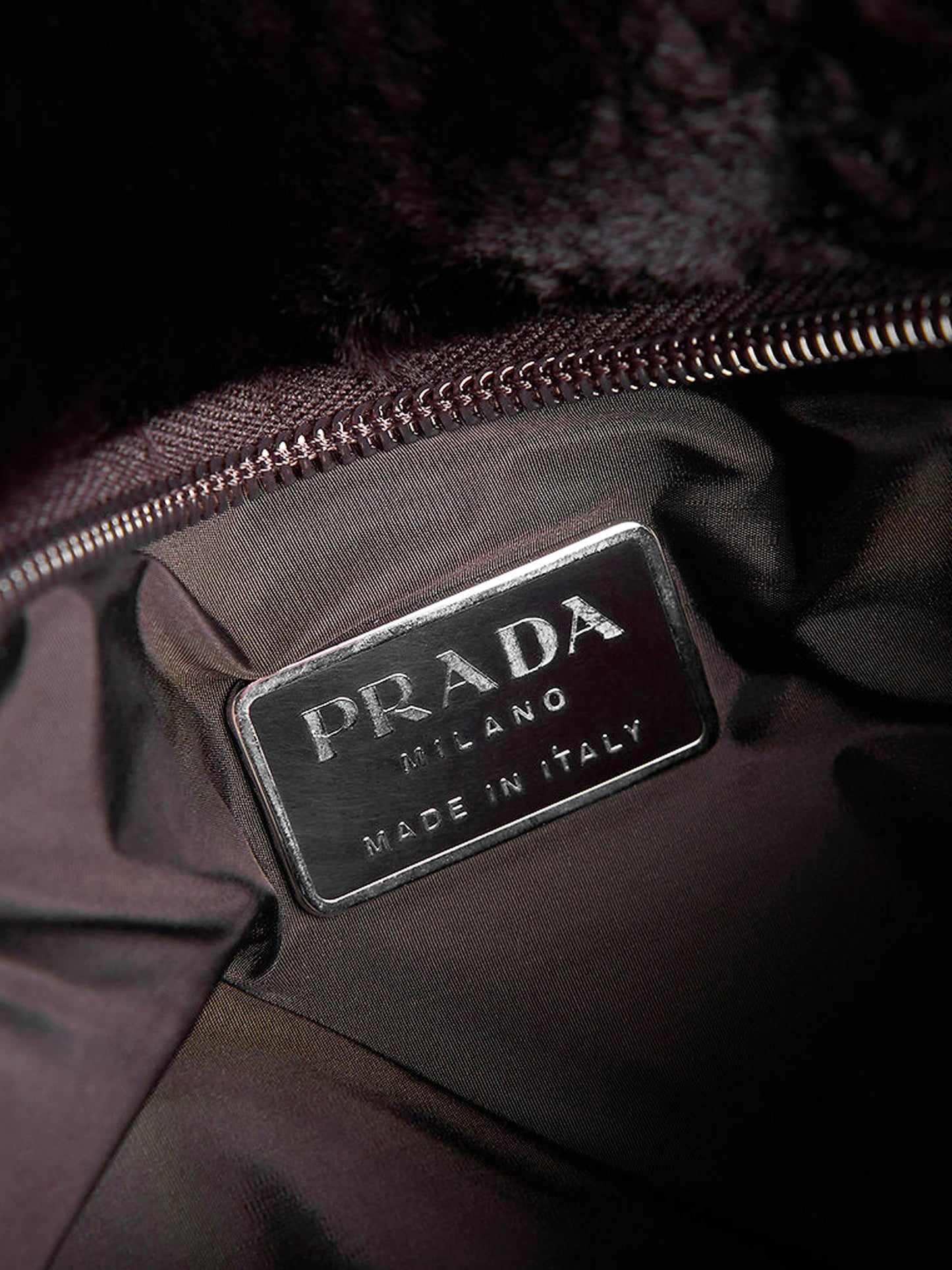 Prada FW 1999 Brown Crossbody Fur Bag