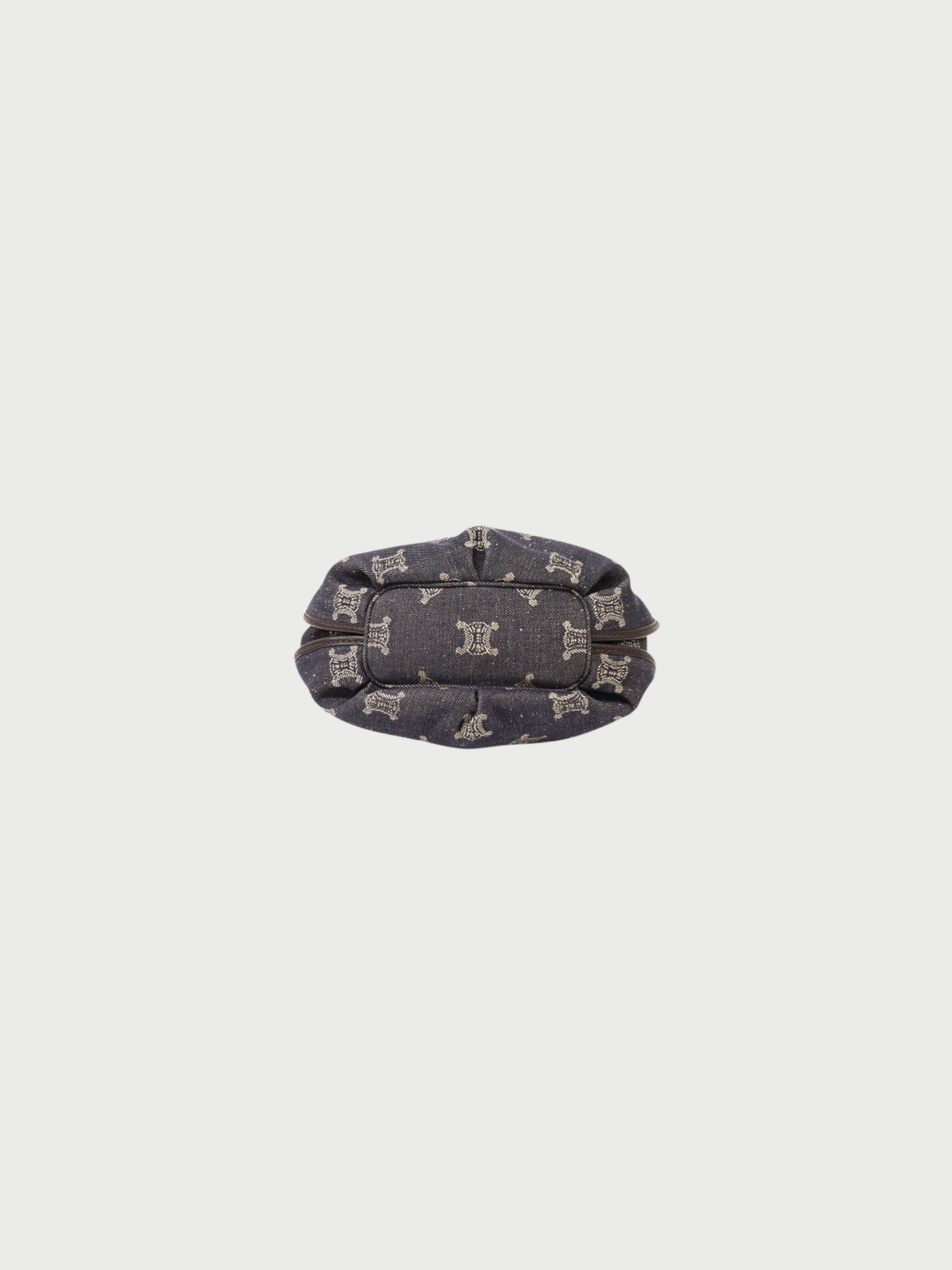 Celine 2000s Blue Denim Leather Bittersweet Macadam One-Shoulder Bag
