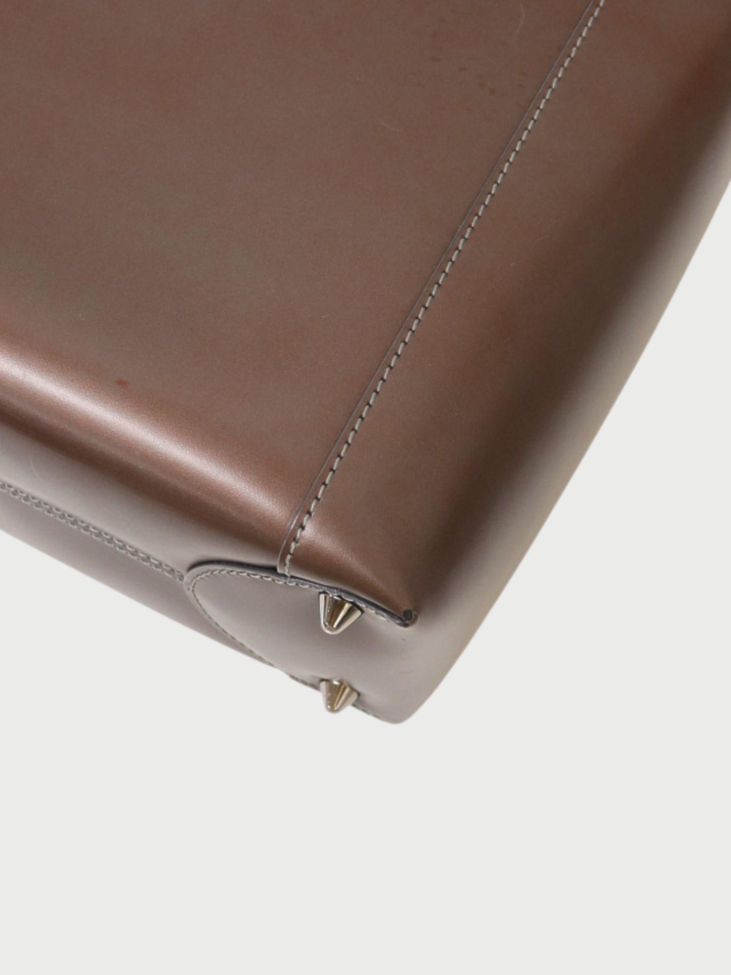 Christian Dior 2000s Brown Leather Malice Pearl 2Way Bag