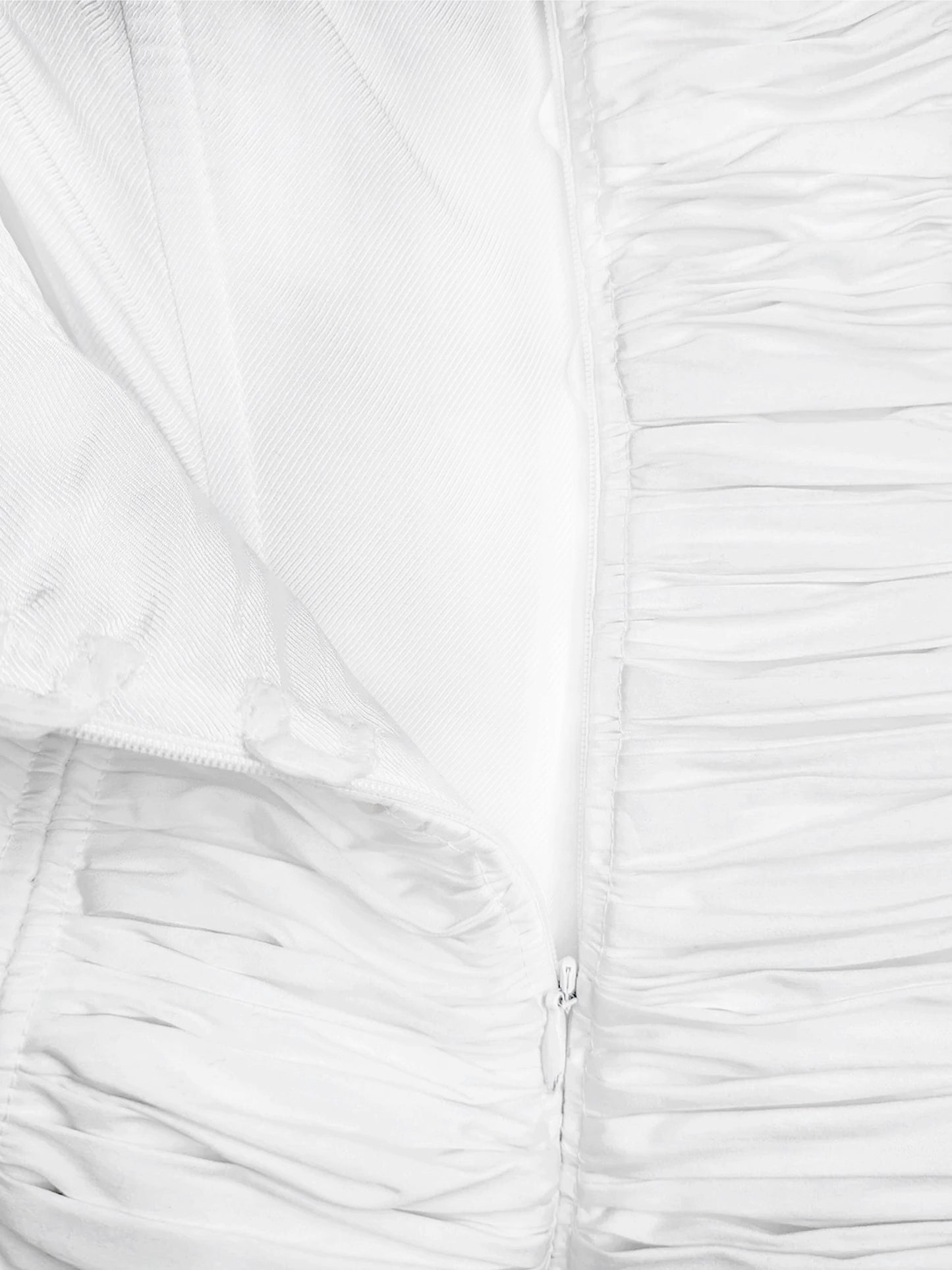 Jean Paul Gaultier SS 2015 Runway White Gathered Corset Dress