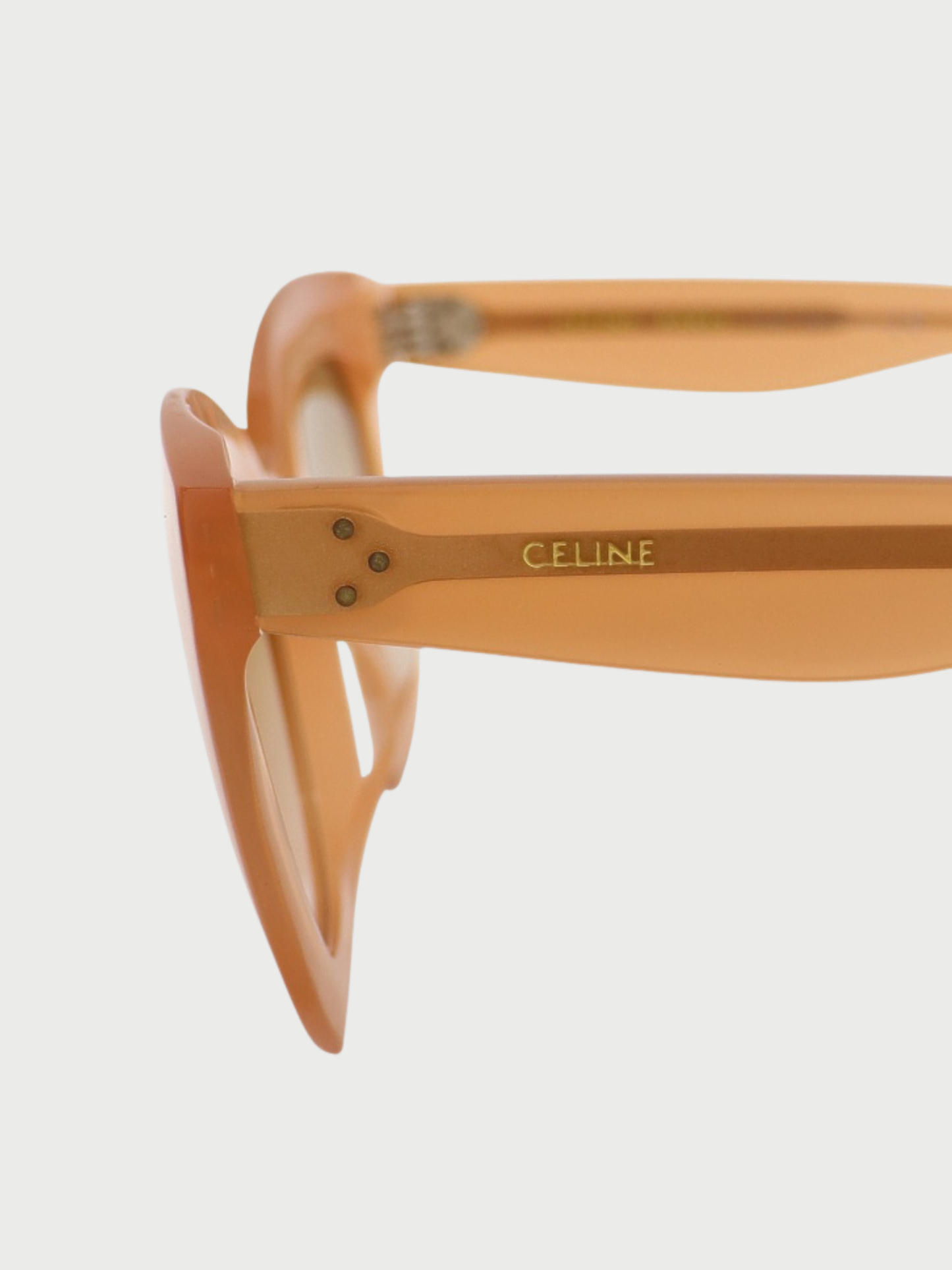 Celine 2020s Clear Brown Plastic Sunglasses