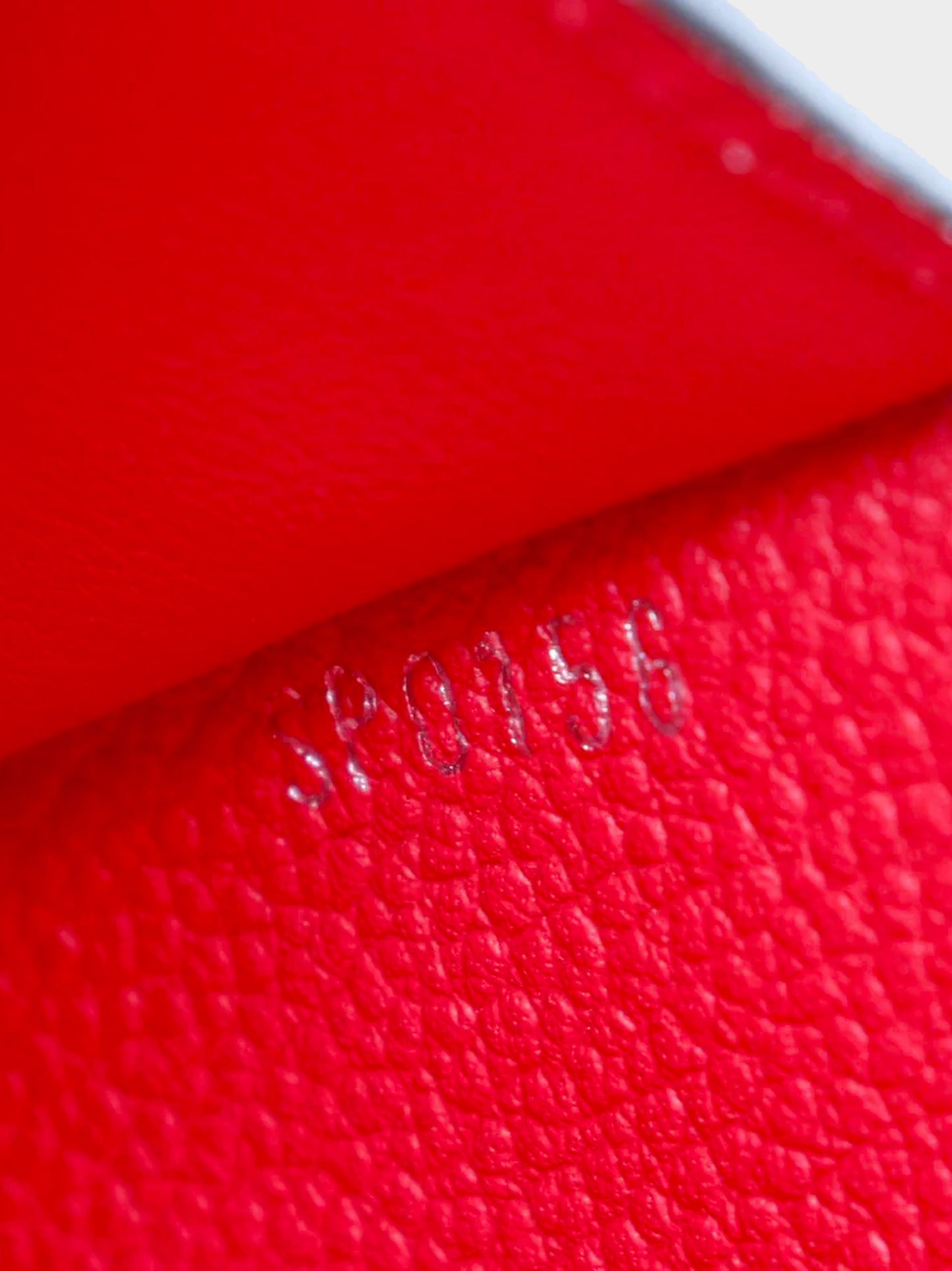 Louis Vuitton 2016 Red Monogram Caviar Leather Tri-fold Wallet