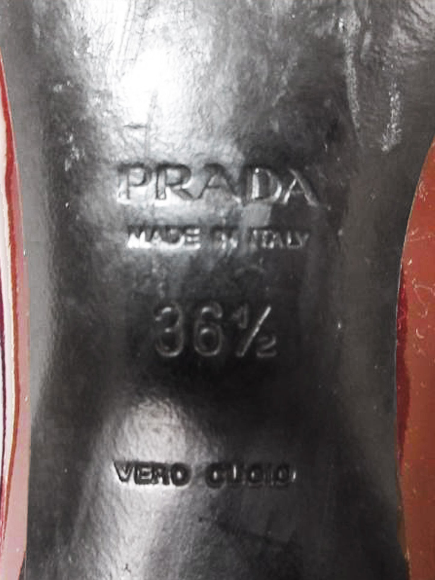 Prada 2000s Gradient Brown and Orange Patent Leather Pumps