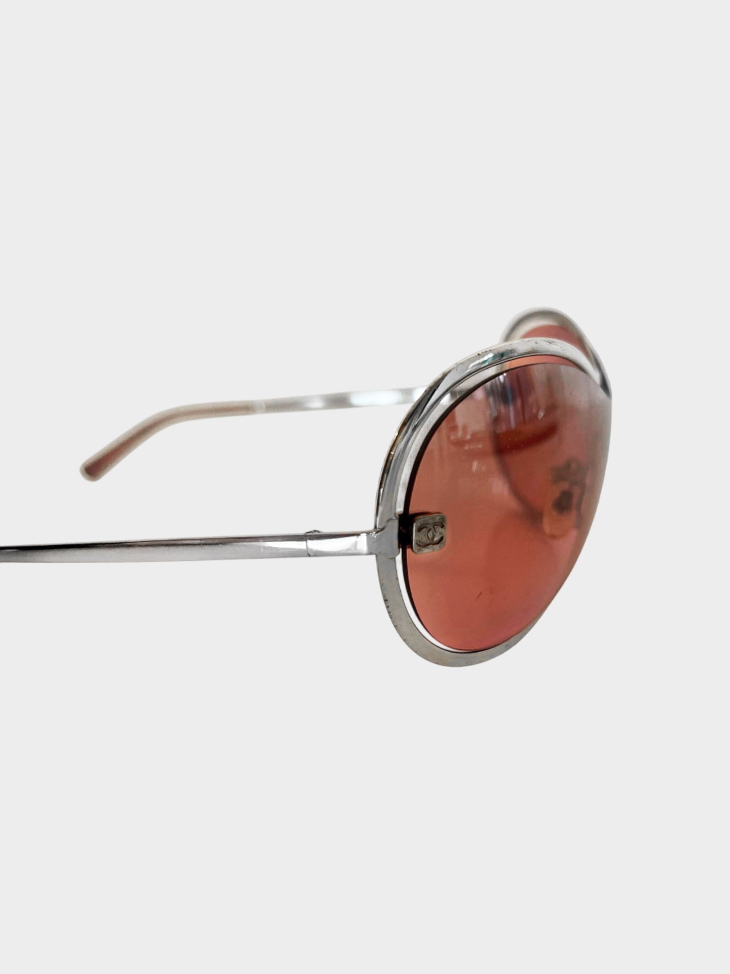Chanel 2002  Pink and Silver Visor Sunglasses