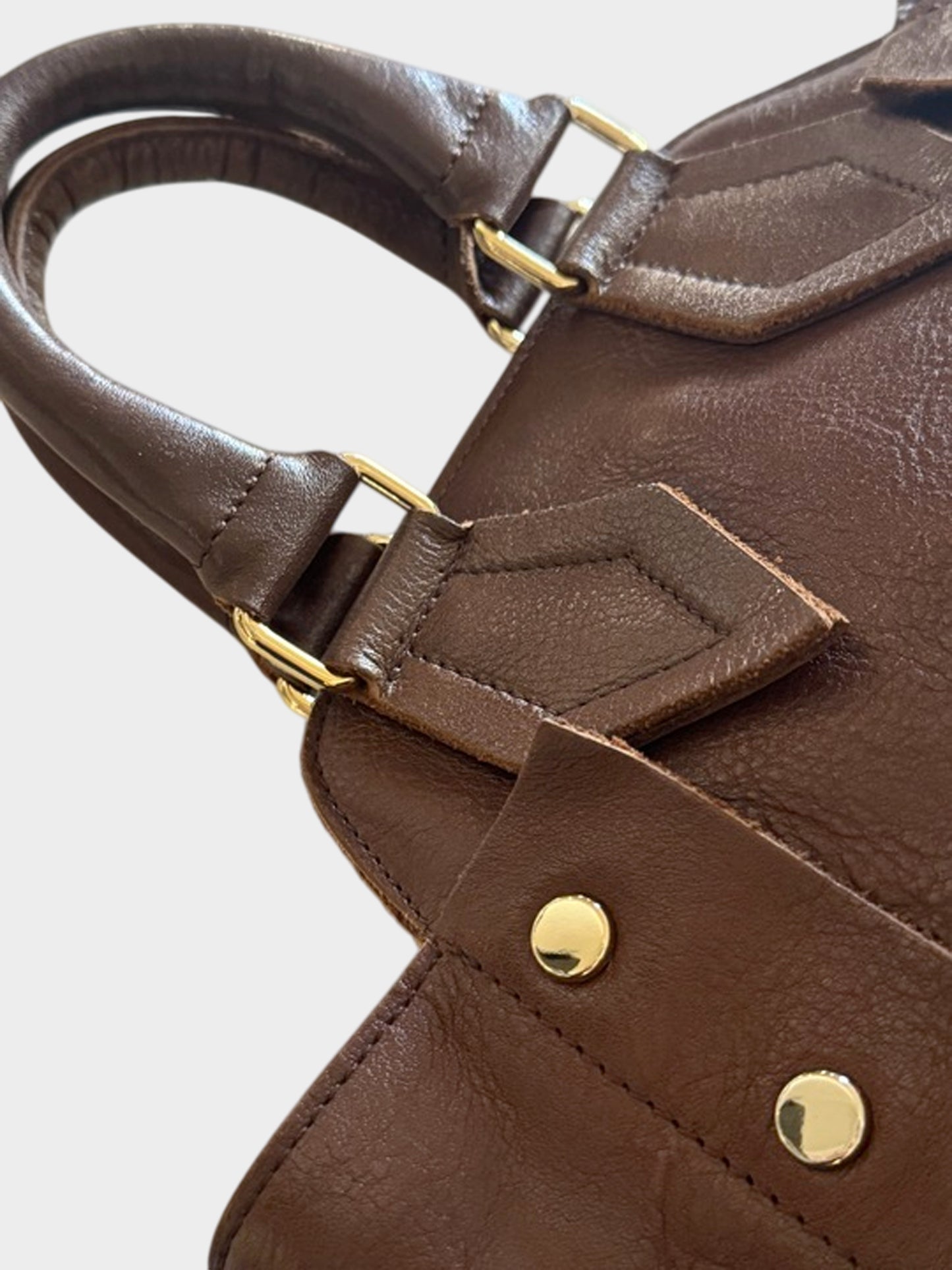 Vivienne Westwood 2000 Brown 2-Way Leather Bag