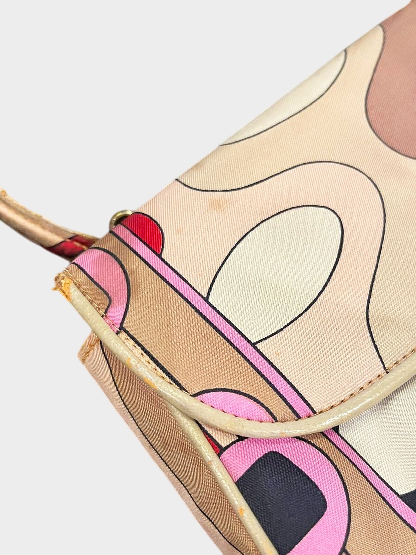 Emilio Pucci 1960s Multicolor Abstract Print Handbag