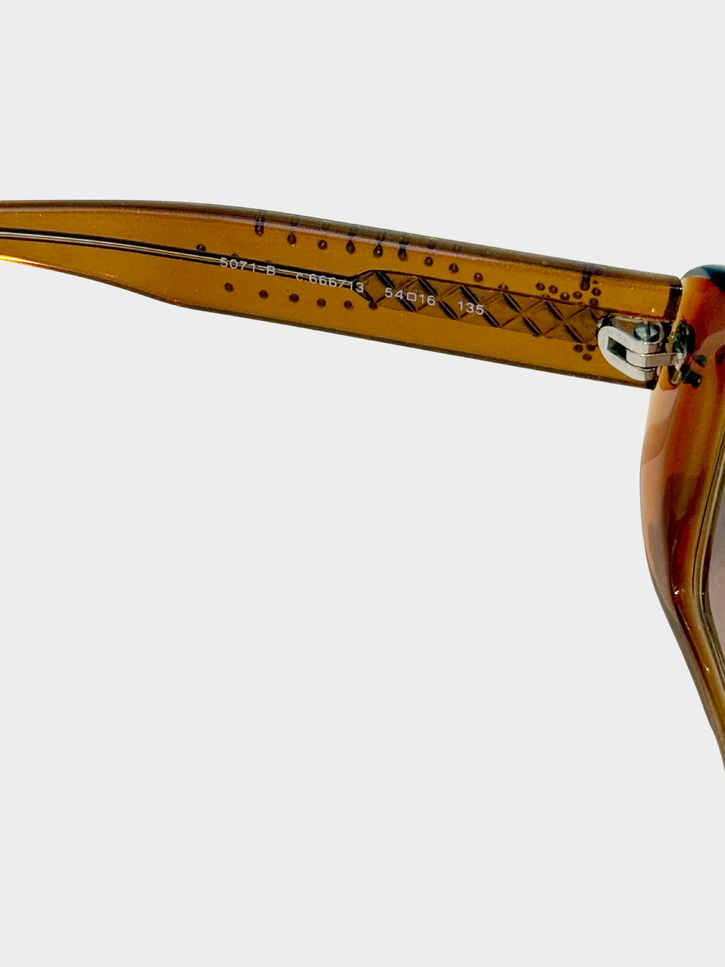 Chanel 2000s Brown CC Rectangular Sunglasses