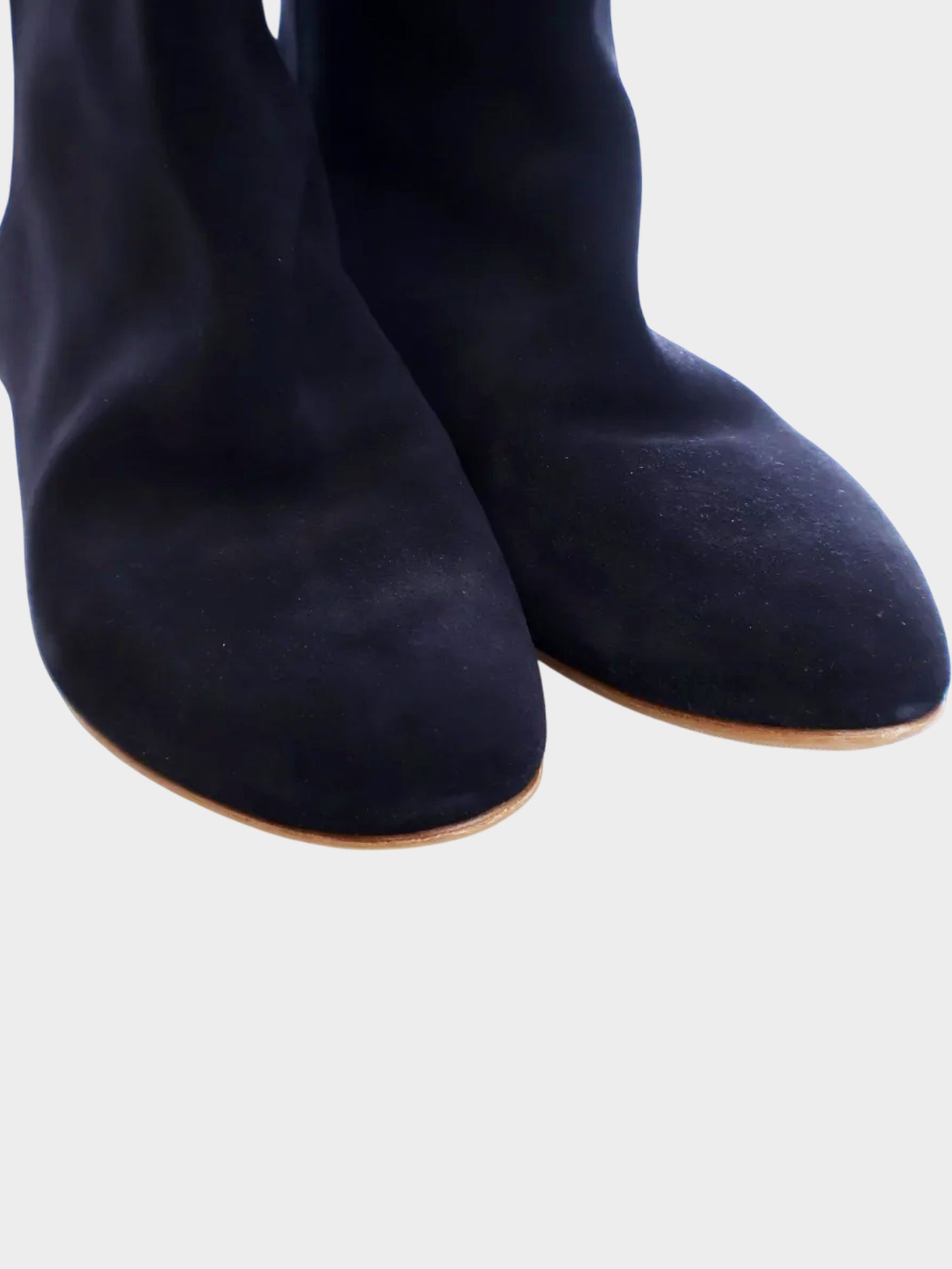 Chloe 2010s Navy Blue Suede Knee-High Riding Boots