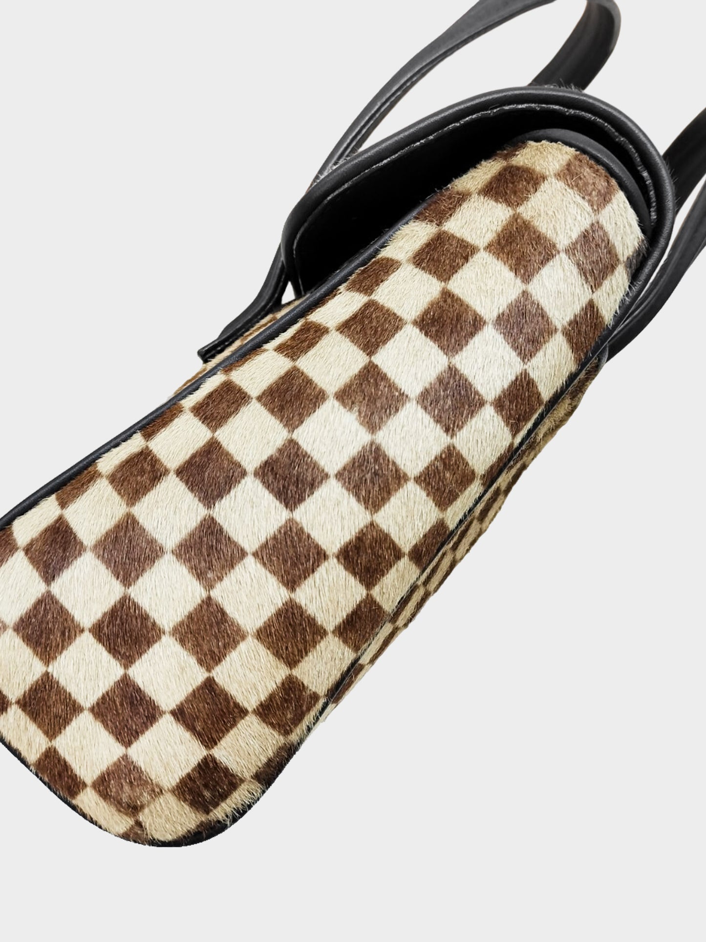 Louis Vuitton 2009 Damier Sauvage Lionne Pony Hair Handbag