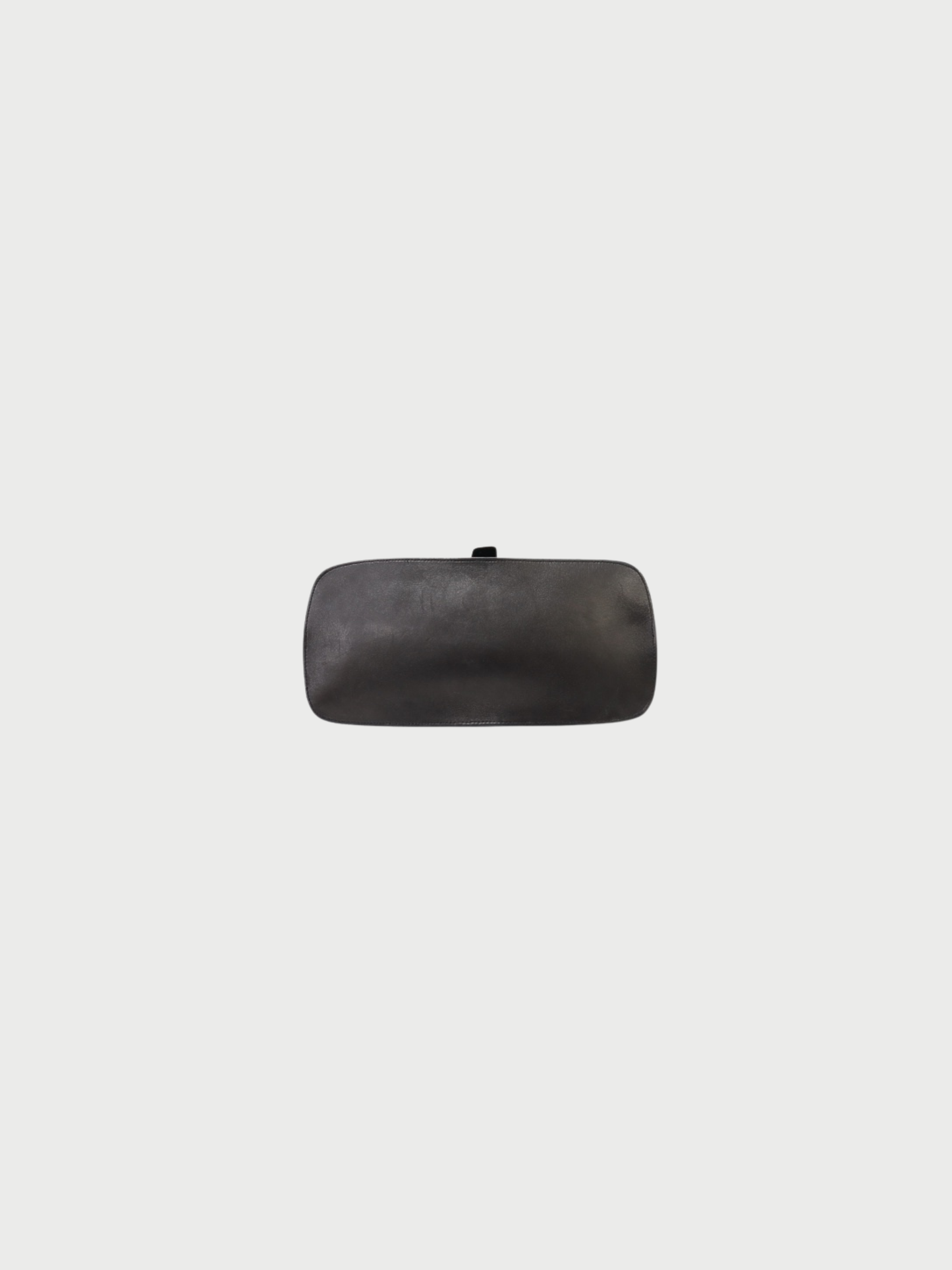 Bottega Veneta 2000s Black Intrecciato PVC Leather Chain Handbag