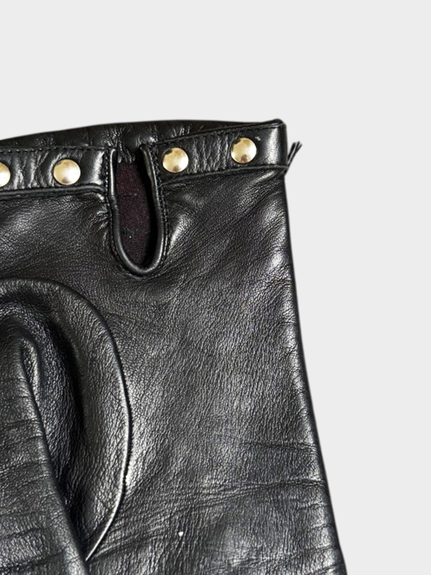 Christian Dior 2010s Black and Red Lambskin Gloves