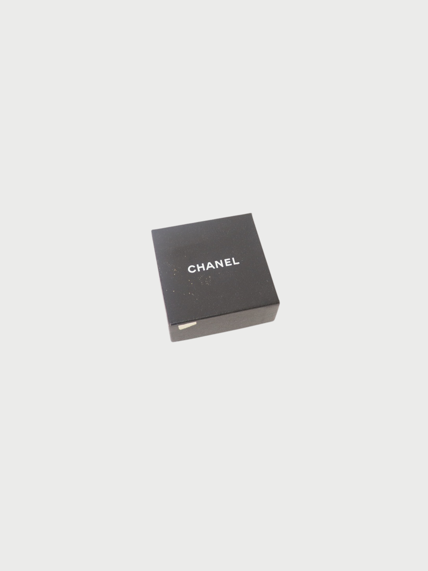 Chanel 2000s Gold White Plated Metal Rhinestone COCO Logo Bracelet