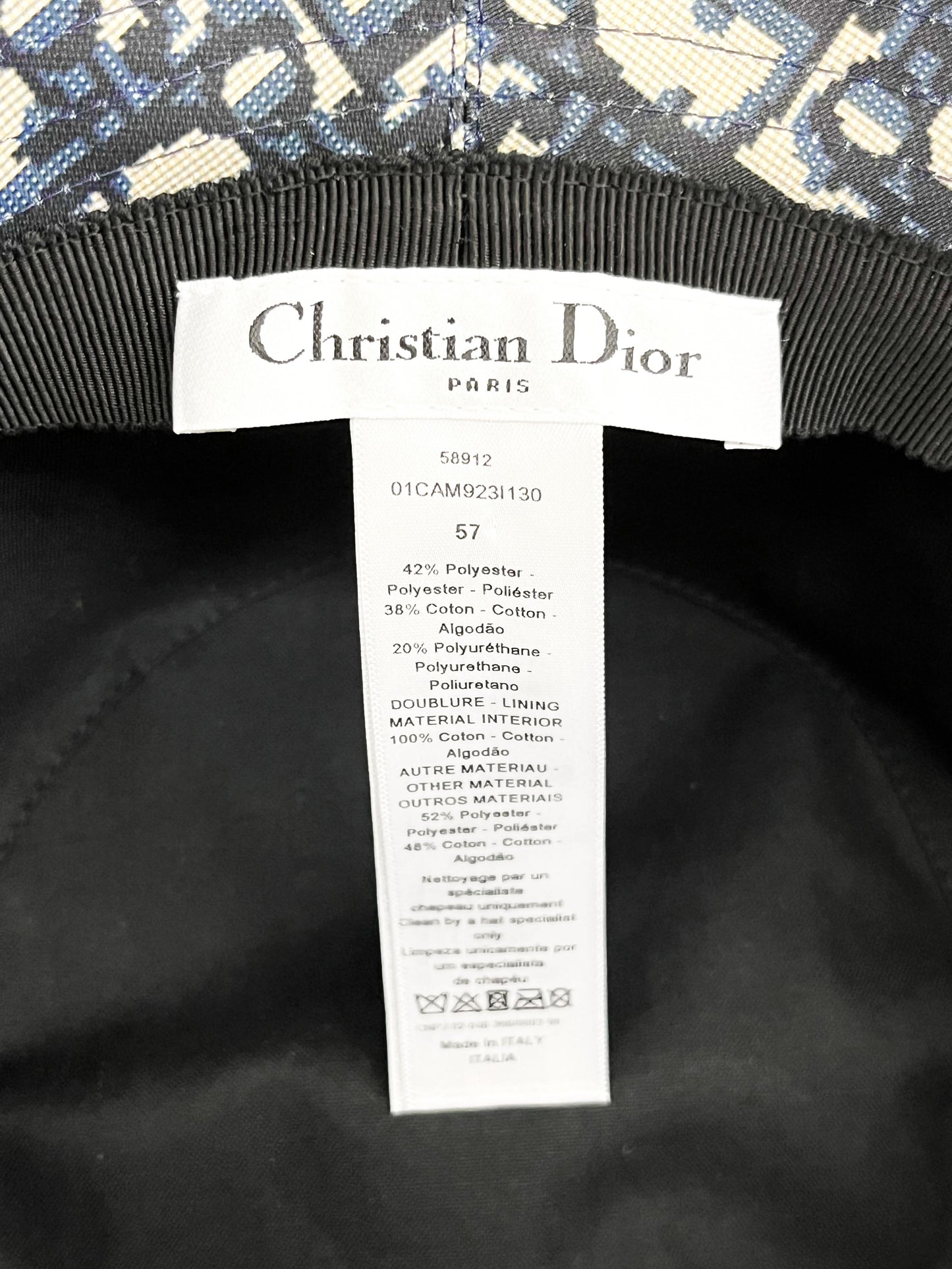 Christian Dior Cruise 2020 Navy Camouflage Bucket Hat