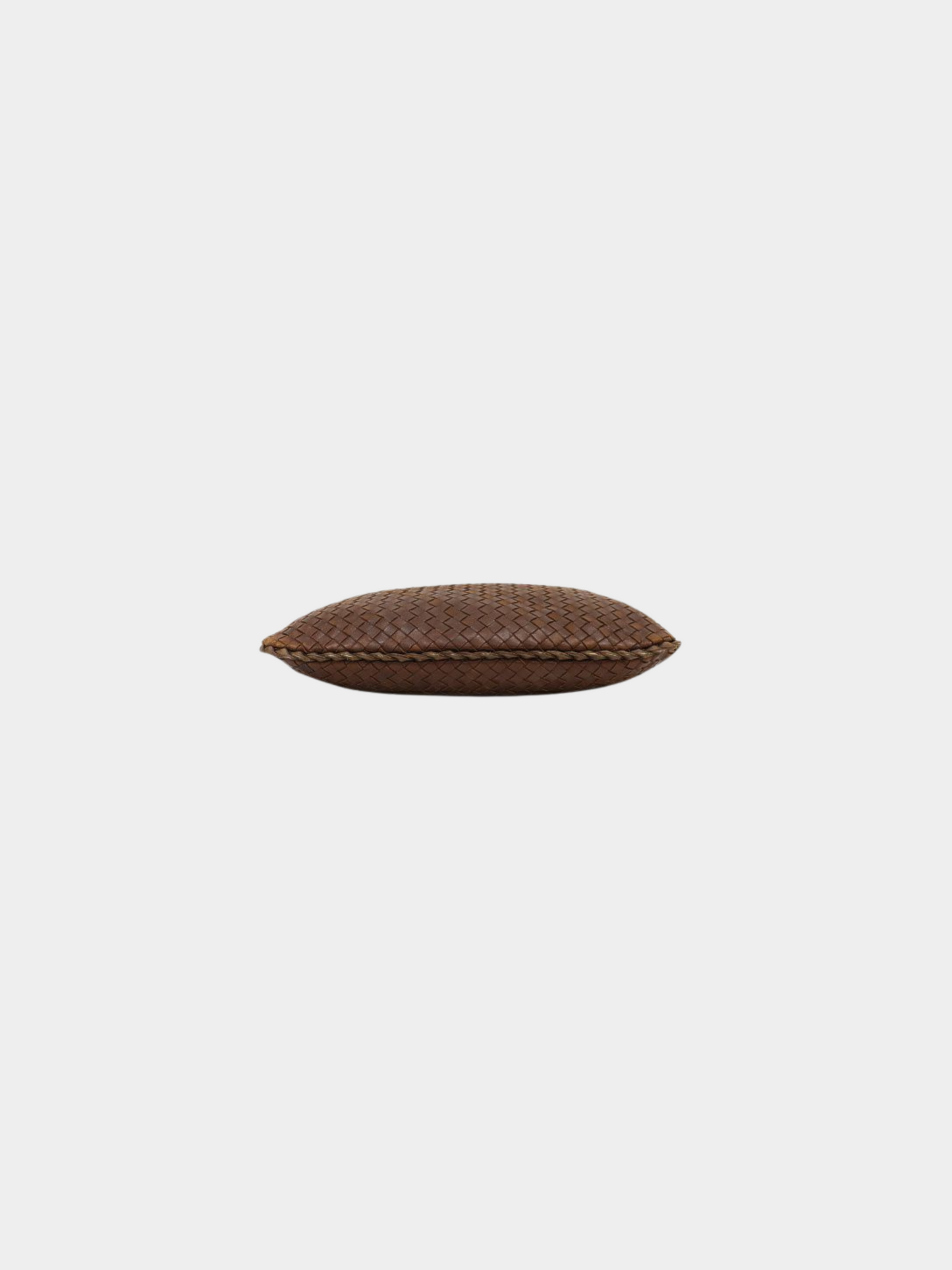 Bottega Veneta 2000s Brown Intrecciato One-Shoulder Bag