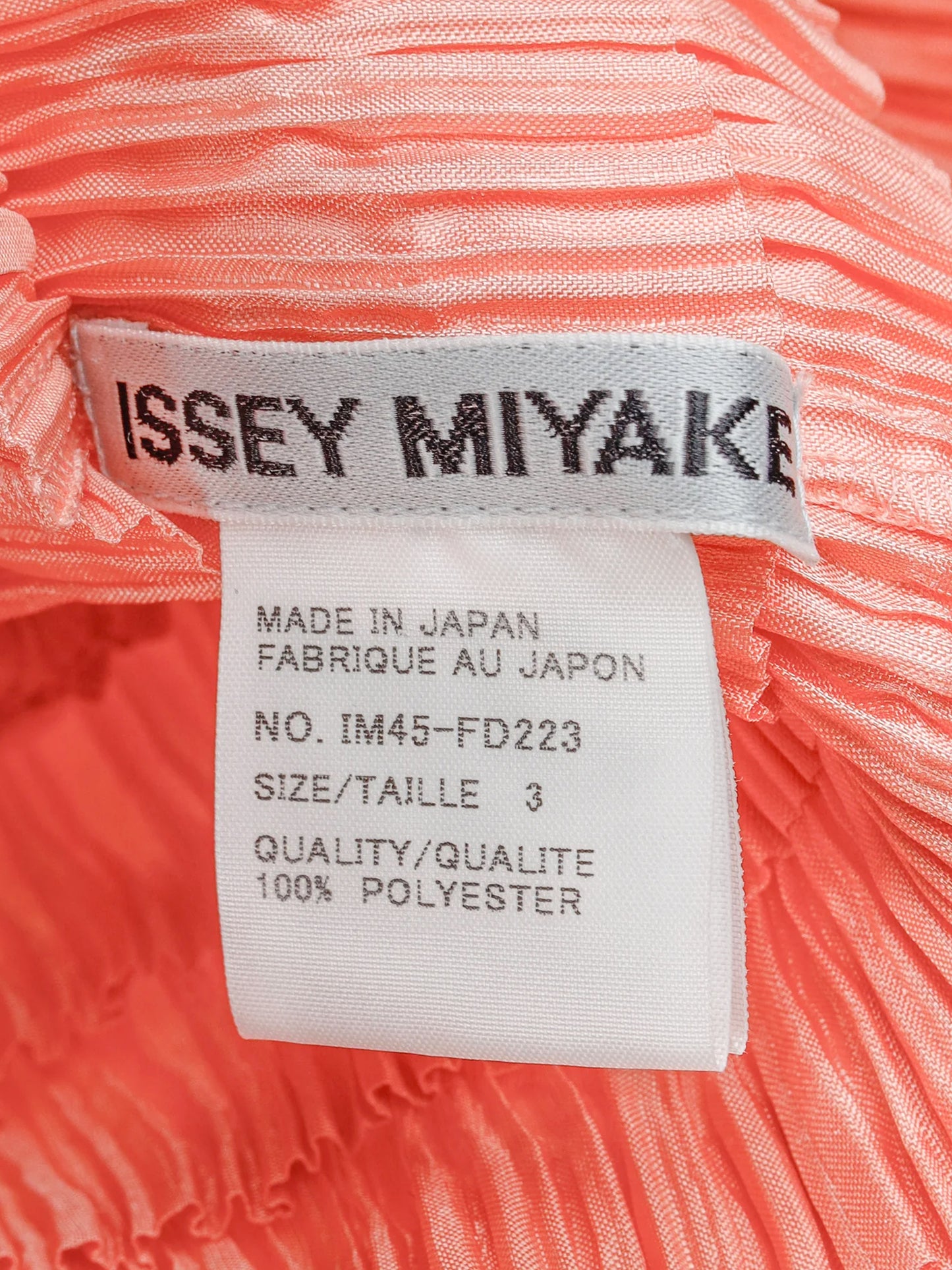 Issey Miyake 1990s Archival Pink Diagonal Pleats Blouse