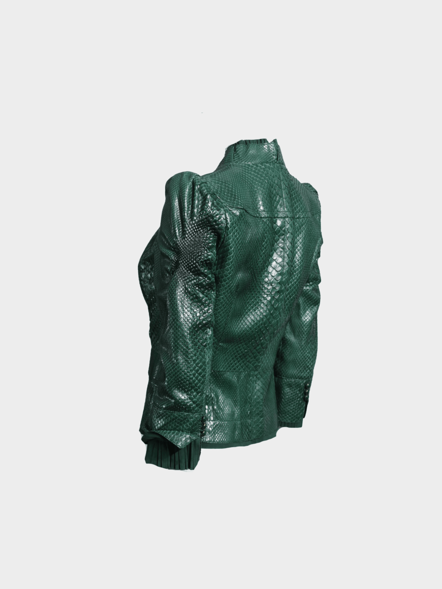 Gucci SS 2006 Runway Green Python Structured Jacket