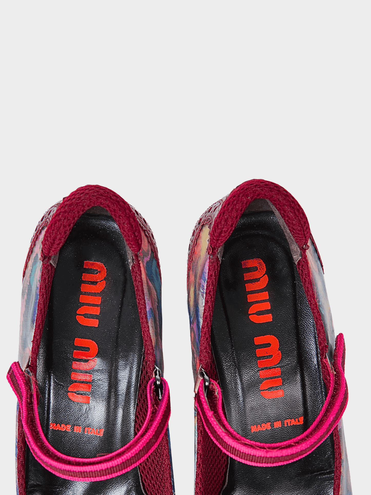 Miu Miu FW 1999 Multicoloured Leather Hologram Heels