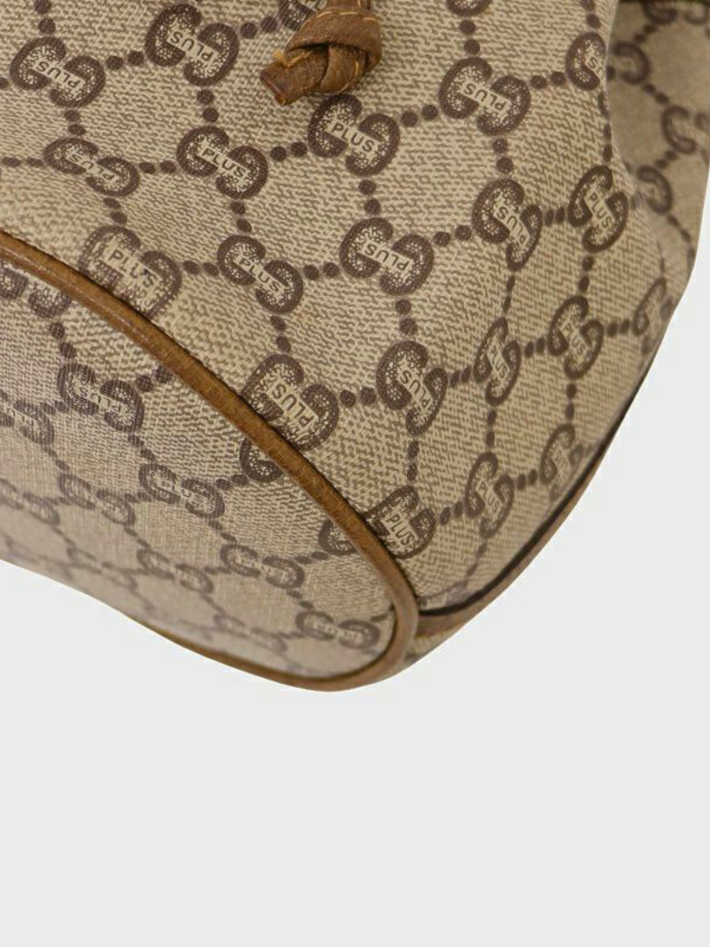 Gucci 2000s Beige Brown Supreme Drawstring Shoulder Bag