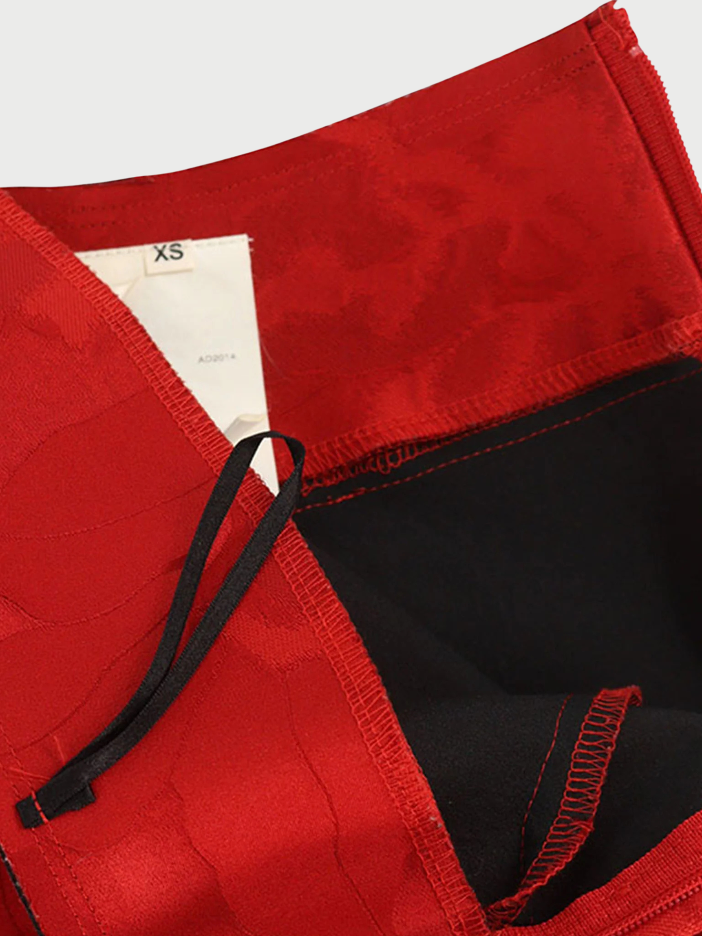 Comme des Garçons SS 2015 Red Polyester Rayon Skirt