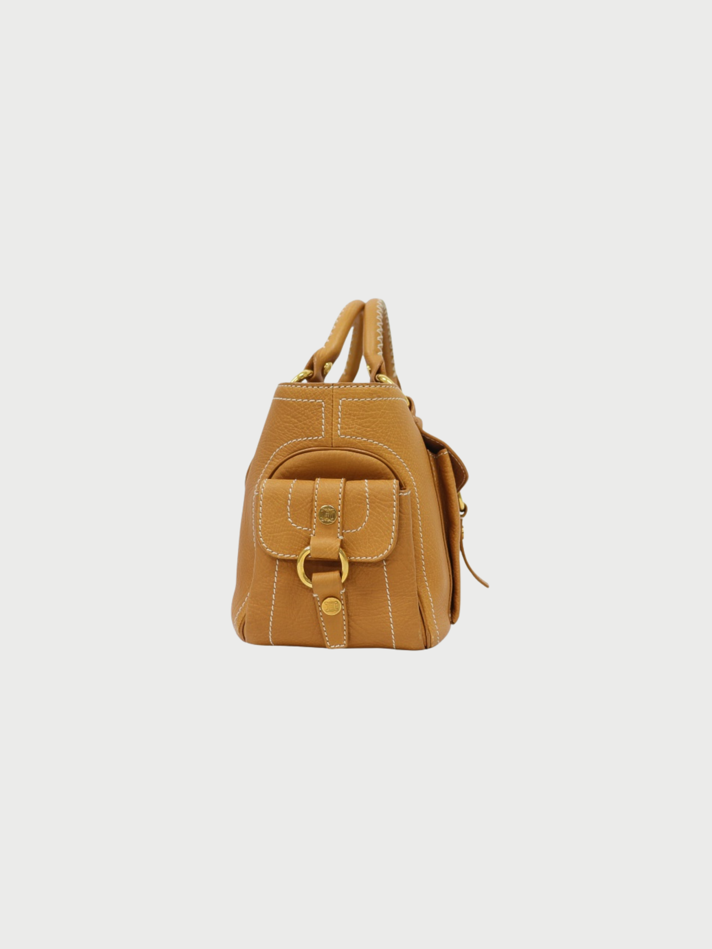 Celine 2002 Beige Leather Boogie Shoulder Bag