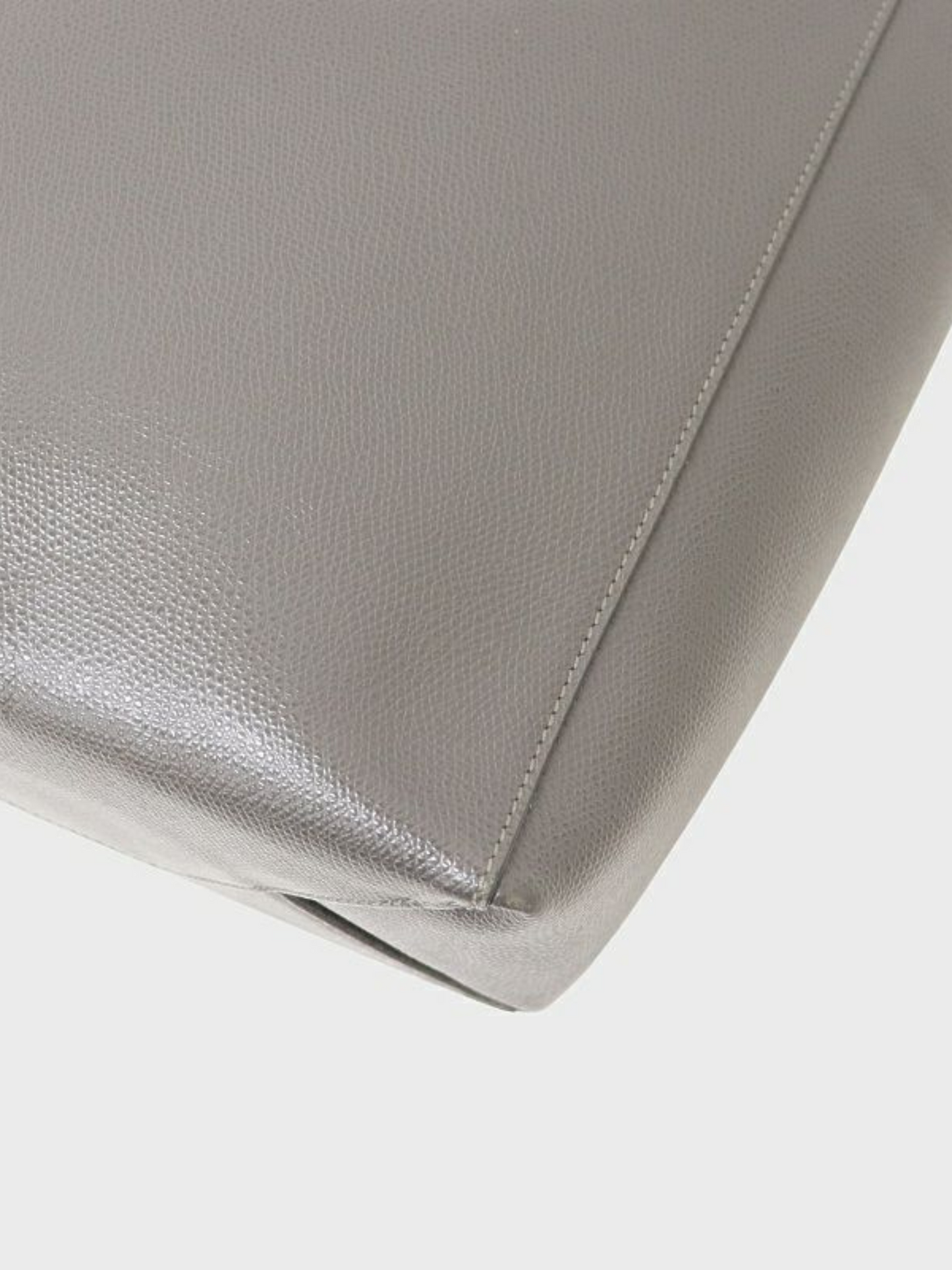 Celine 2000s Grey Leather Vertical Cabas Small Tote Bag