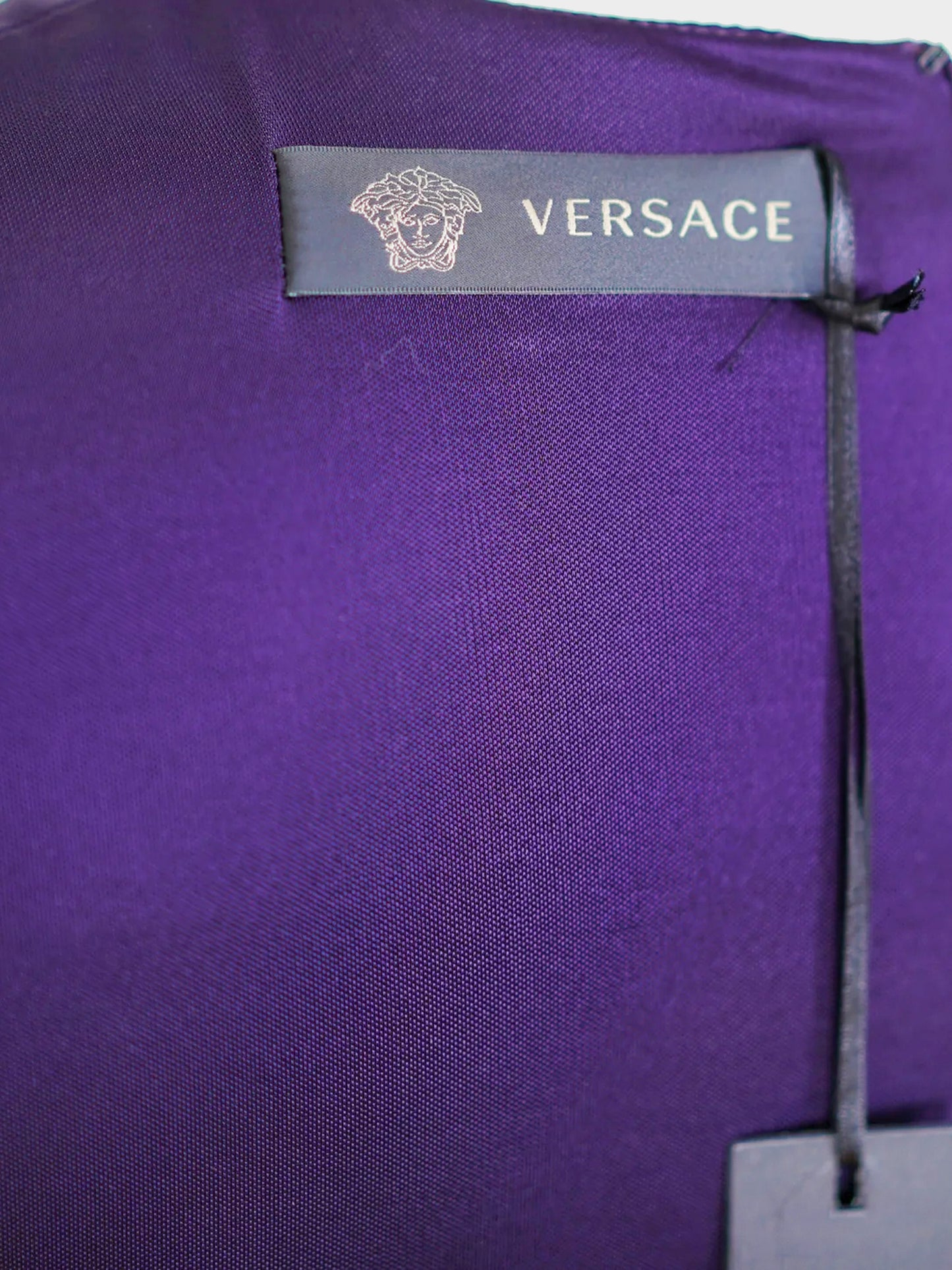 Versace FW 2013 Purple Viscose Jersey Long Sleeve Dress
