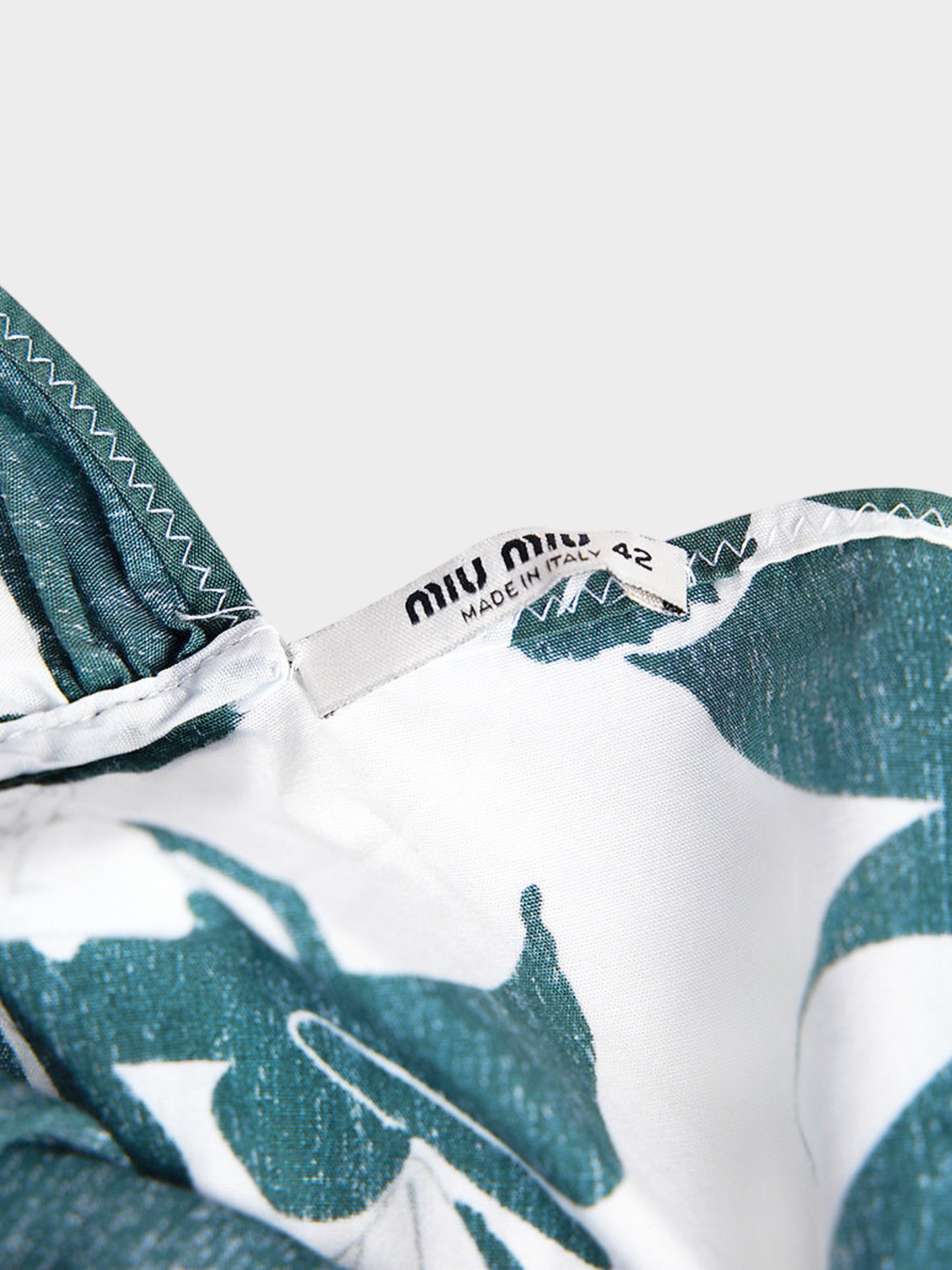 Miu Miu SS 2003 Green Floral Runway Dress