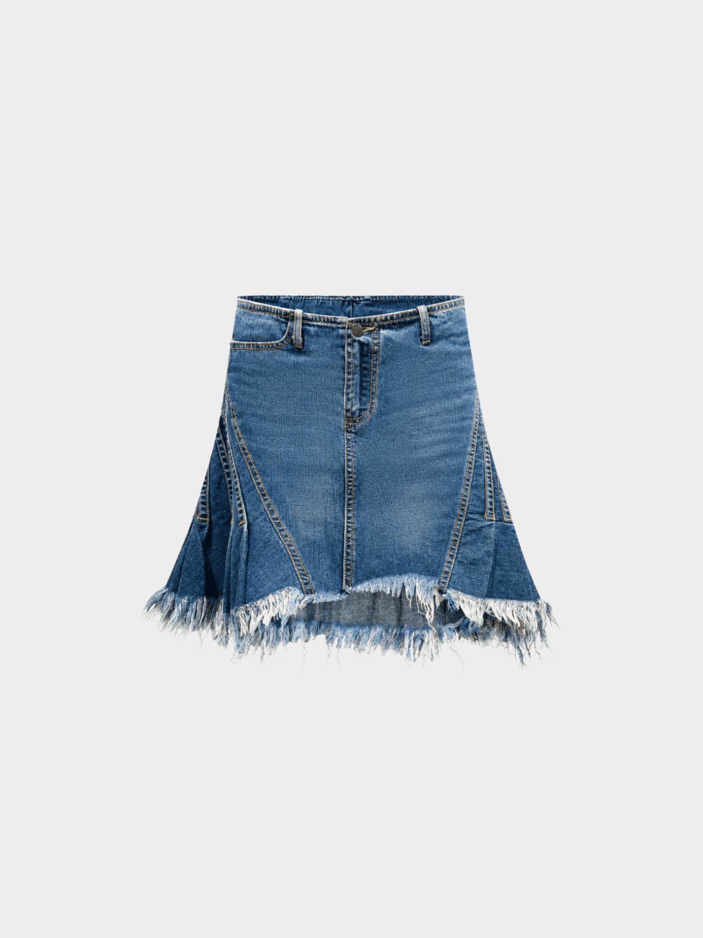 Plein Sud SS 2003 Blue Denim Pleated Skirt