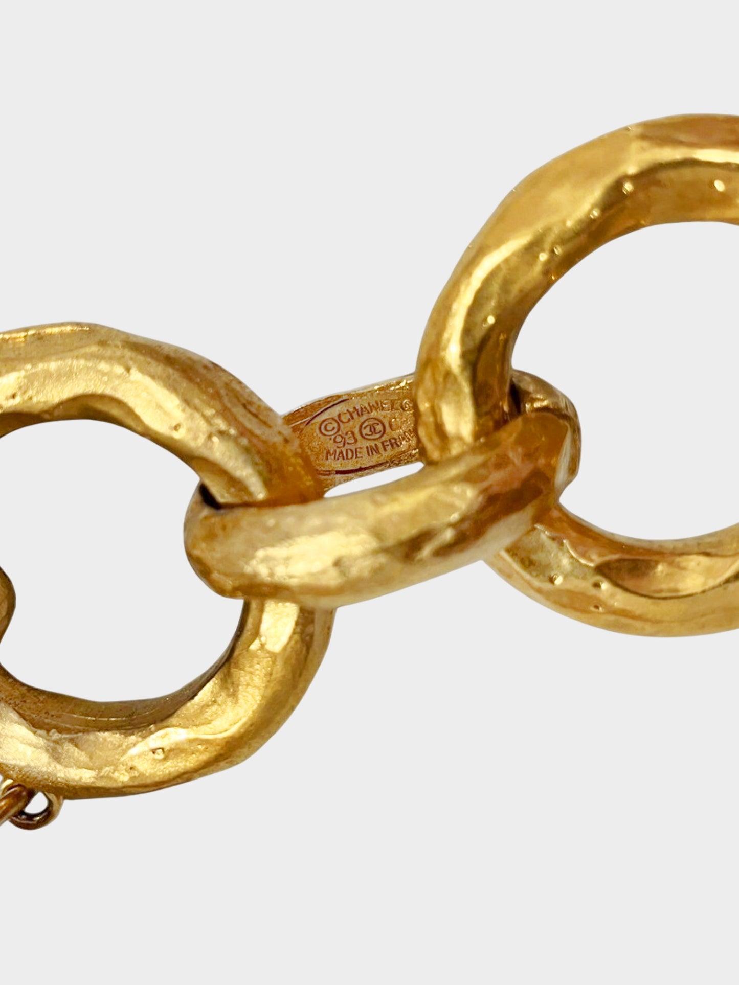 Chanel Cruise 1993 Gold Chunky Chain Link Charm Belt