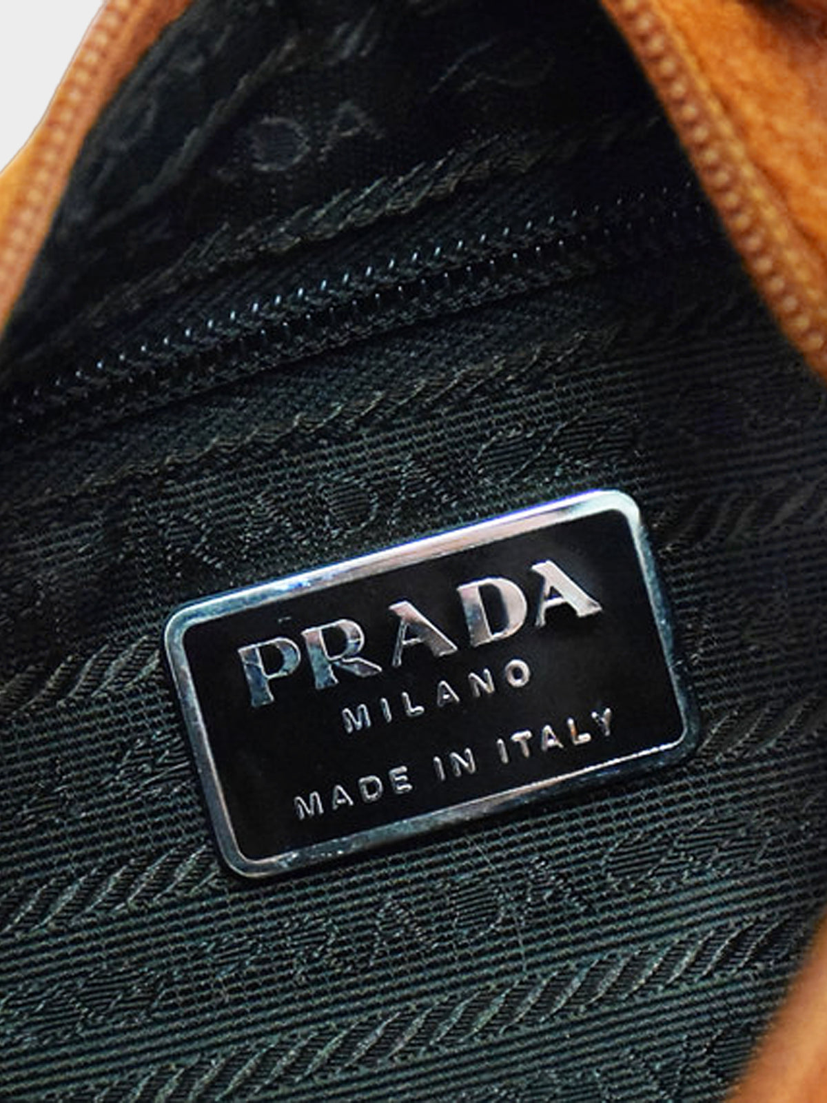 Prada FW 1999 Orange Wool and Fur Shoulder Bag