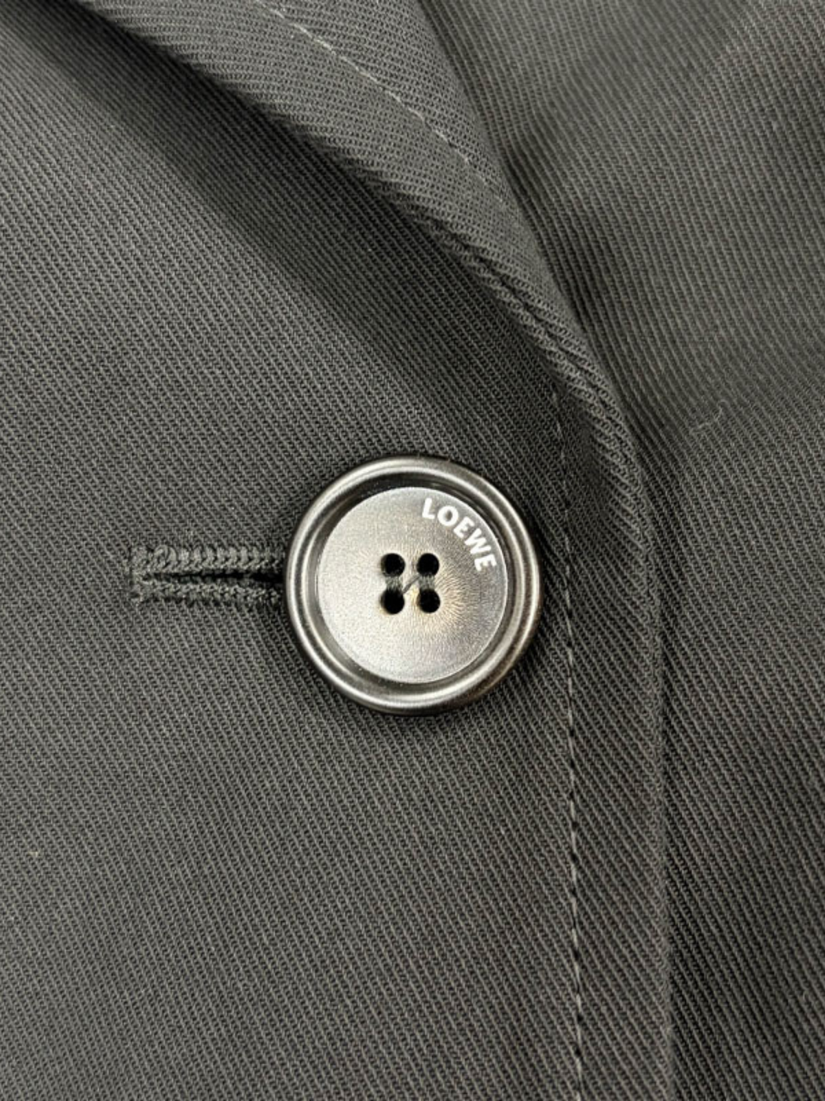 Loewe 2020s Black Cotton Anagram Short Coat