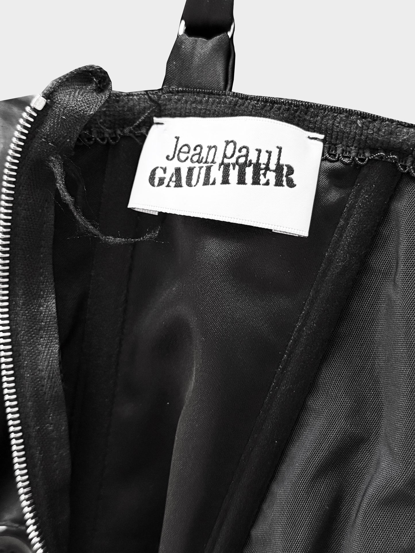 Jean Paul Gaultier 2023 Black Iconic Corset Cone Dress