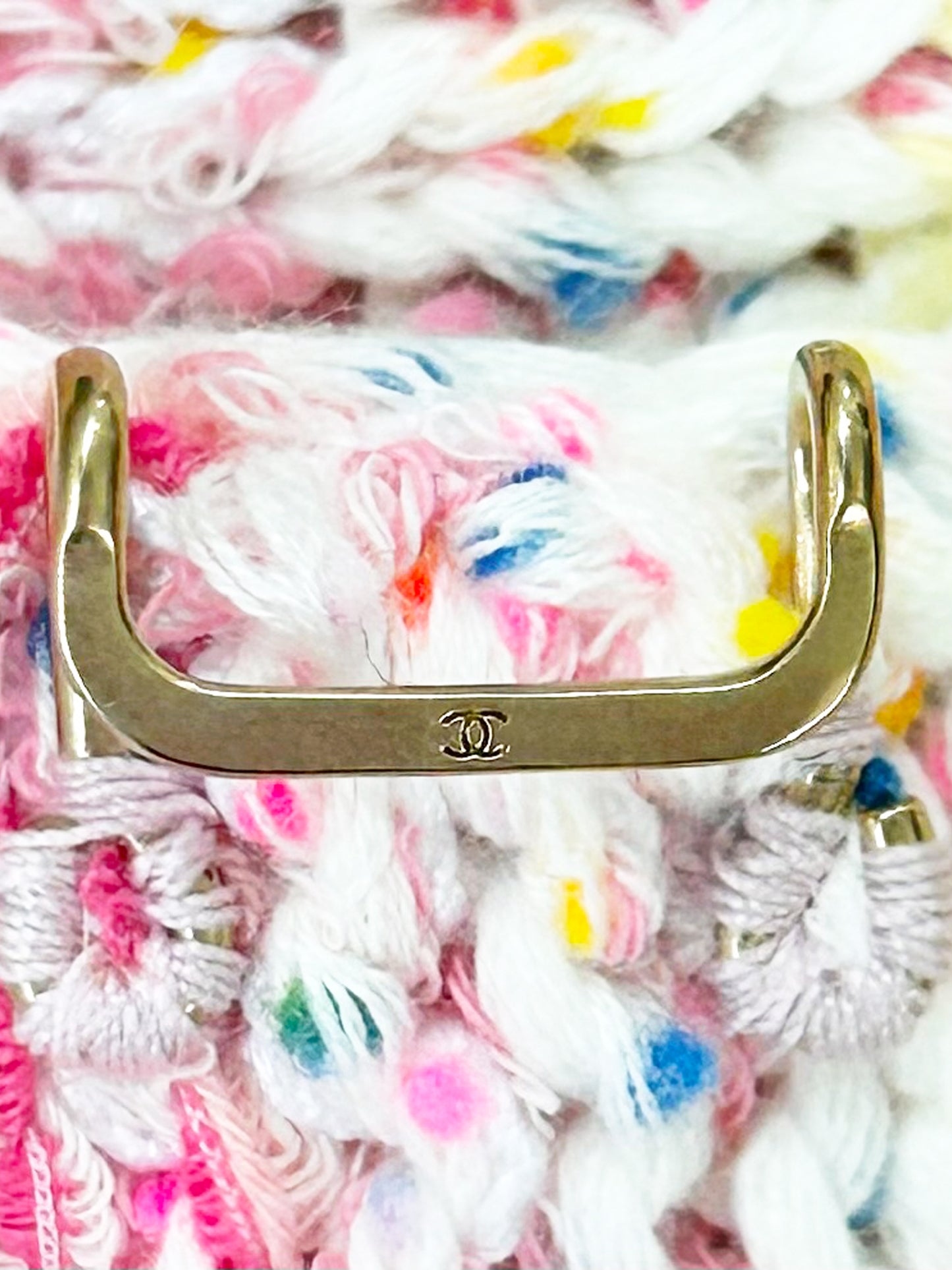 Chanel Resort 2024 LOVE COCO Cotton Candy Striped Knit Jacket